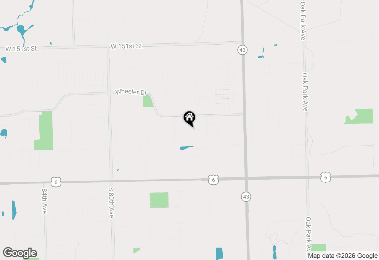 Map of 15612 Heather Court, Orland Park, IL 60462