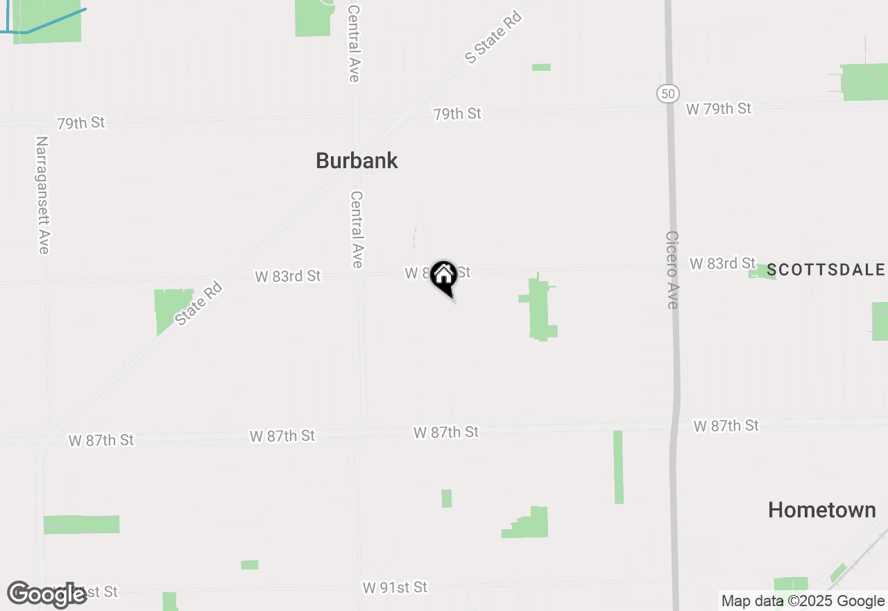Map of 8341 Long Avenue, Burbank, IL 60459
