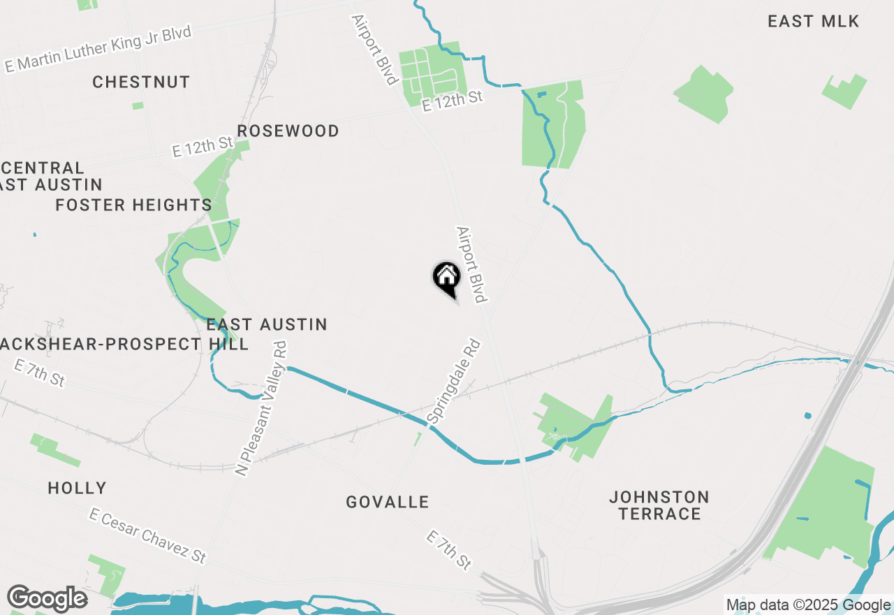 Map of 1121 1/2 Gunter St, Austin, TX 78702