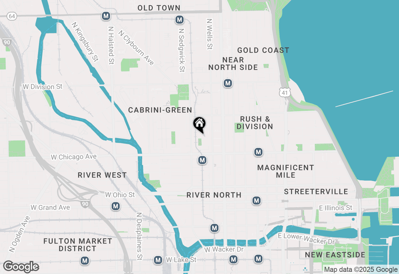 Map of 858 N Franklin Street #503, Chicago, IL 60610