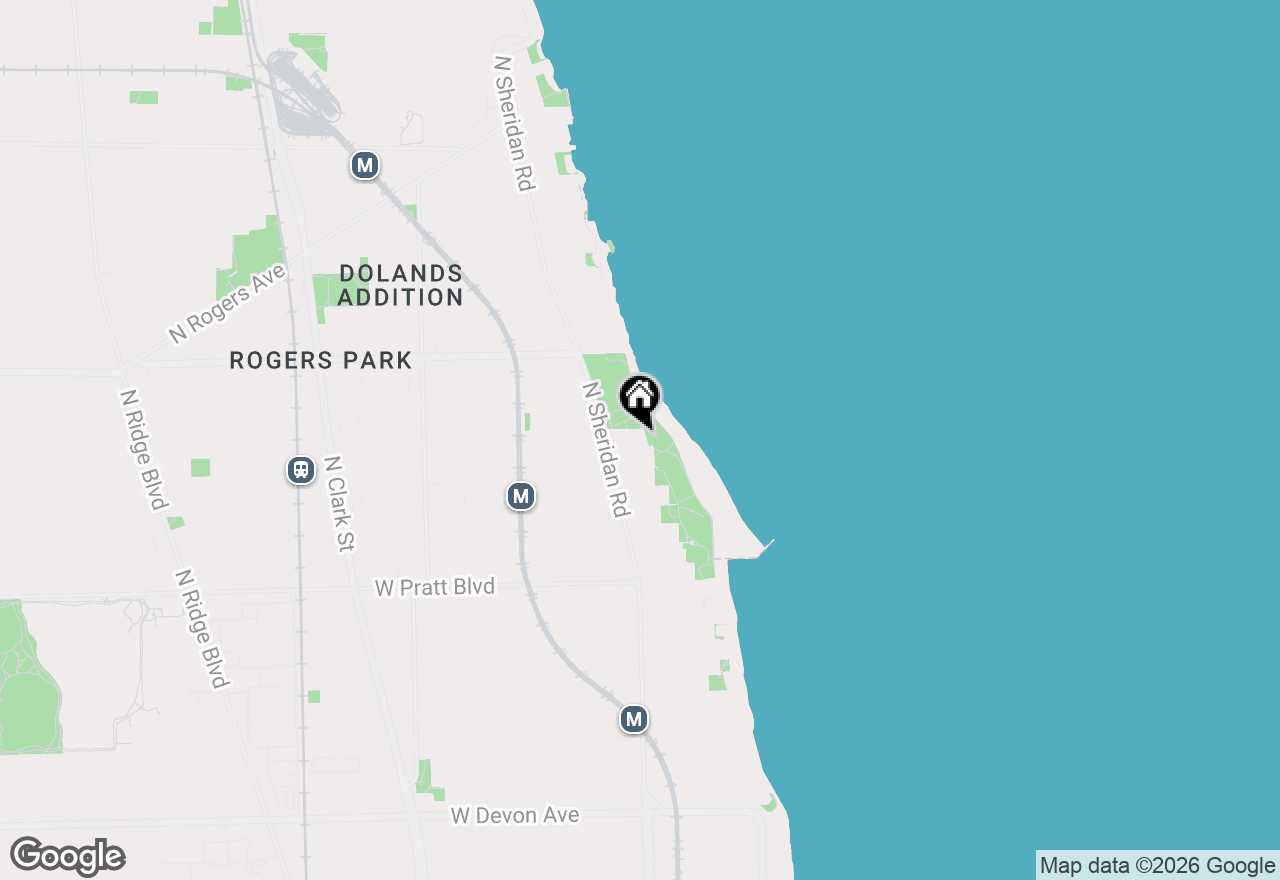 Map of 1221 W Greenleaf Avenue #3S, Chicago, IL 60626