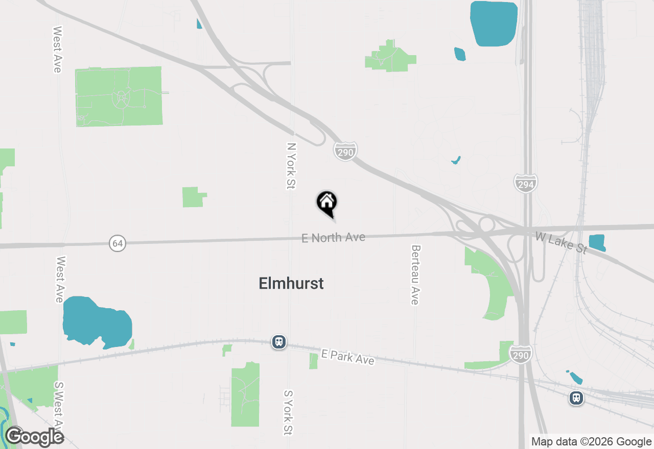 Map of 158 E Columbia Avenue, Elmhurst, IL 60126