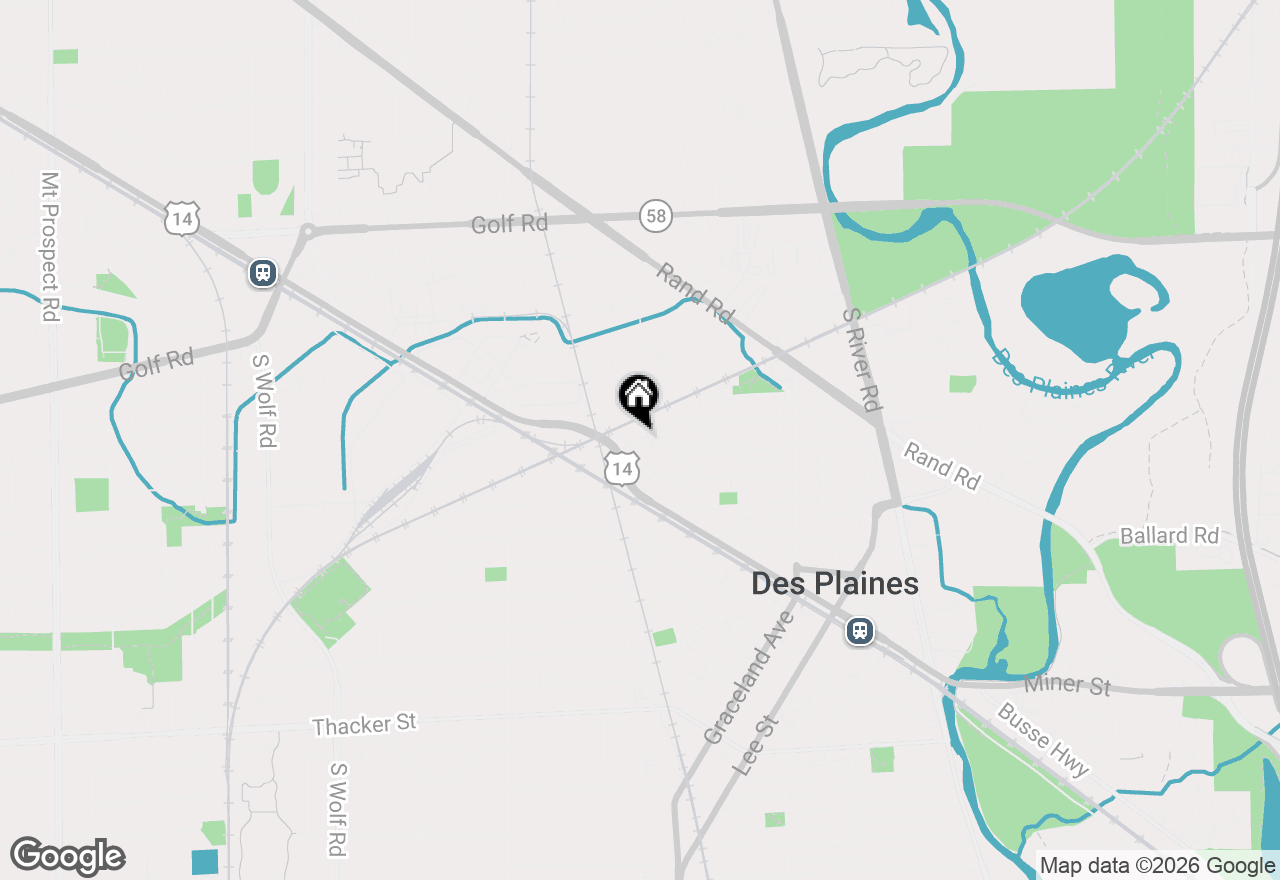 Map of 1100 Evergreen Avenue, Des Plaines, IL 60016