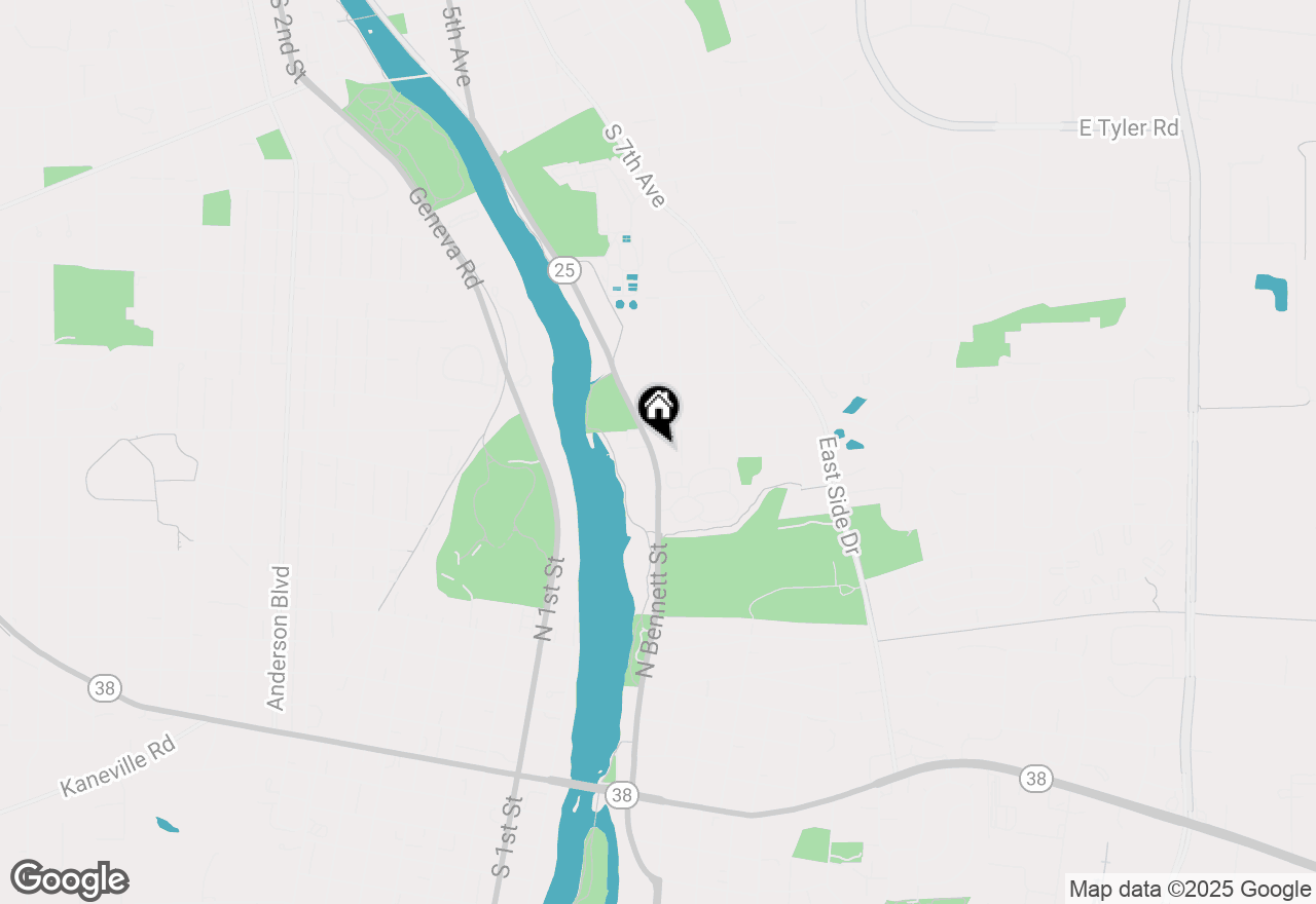 Map of 839 N Bennett Street, Geneva, IL 60134