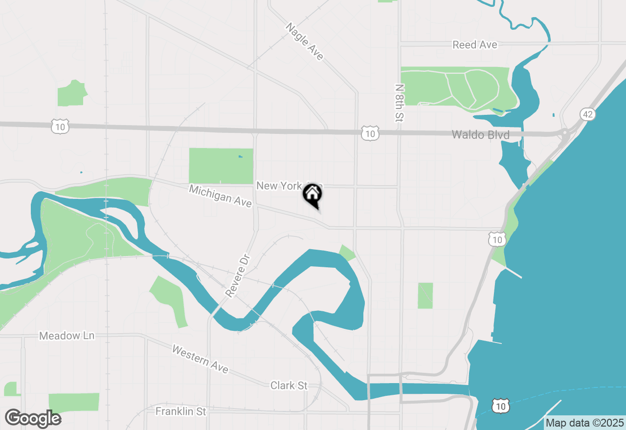 Map of 1316 Michigan Ave, Manitowoc, WI 54220