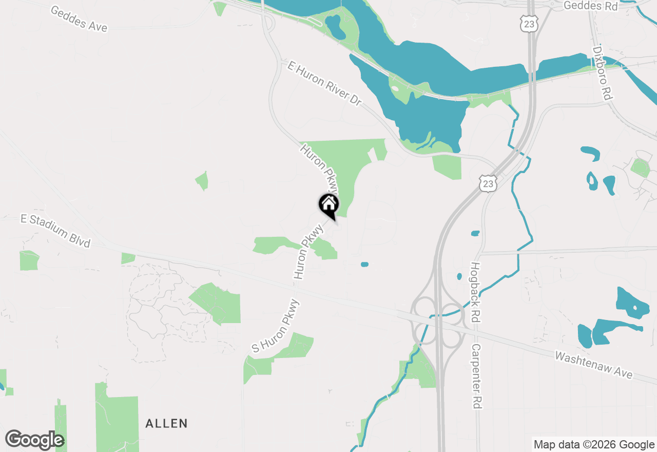 Map of 1906 Lindsay Lane, Ann Arbor, MI 48104