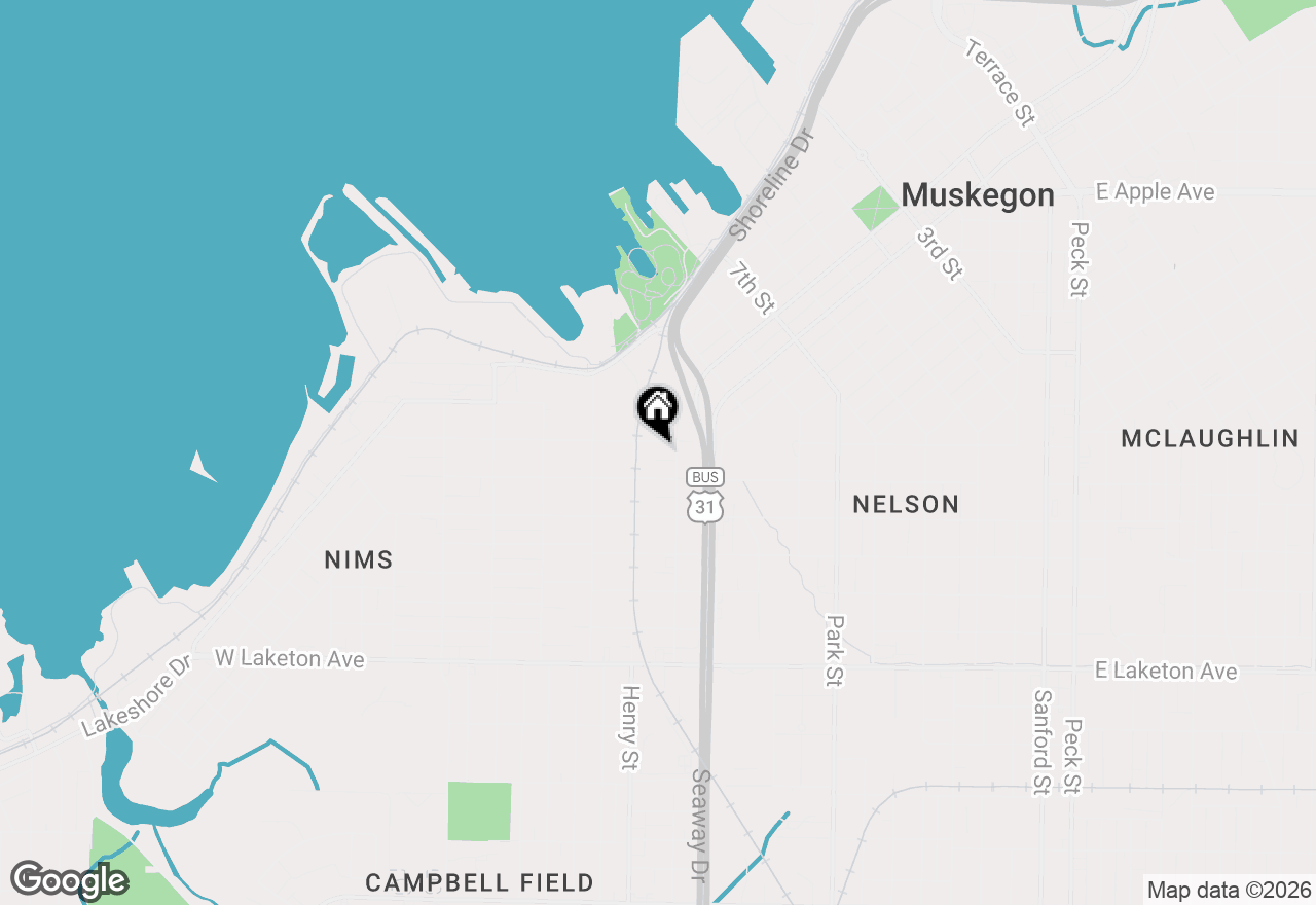 Map of 757 Washington Avenue, Muskegon, MI 49441