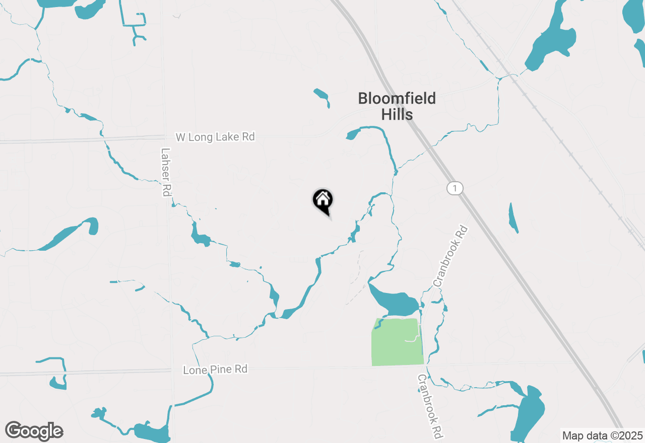 Map of 341 Keswick Road, Bloomfield Hills, MI 48304