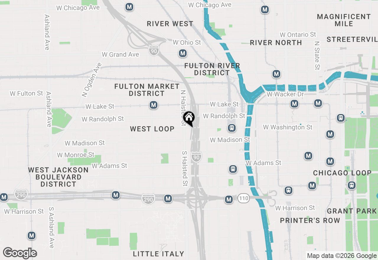 Map of 737 W Washington Boulevard #2702, Chicago, IL 60661