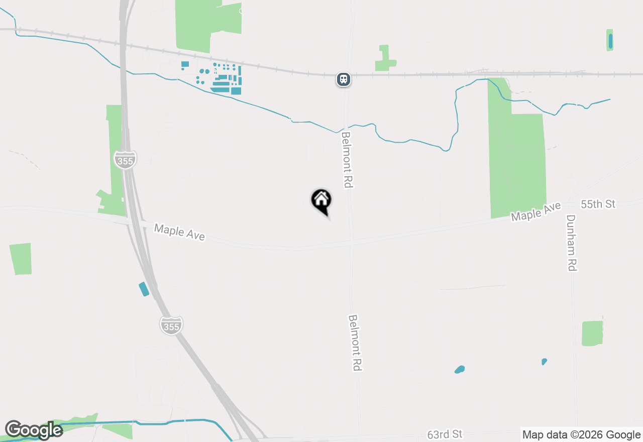 Map of 2454 Durand Drive, Downers Grove, IL 60516