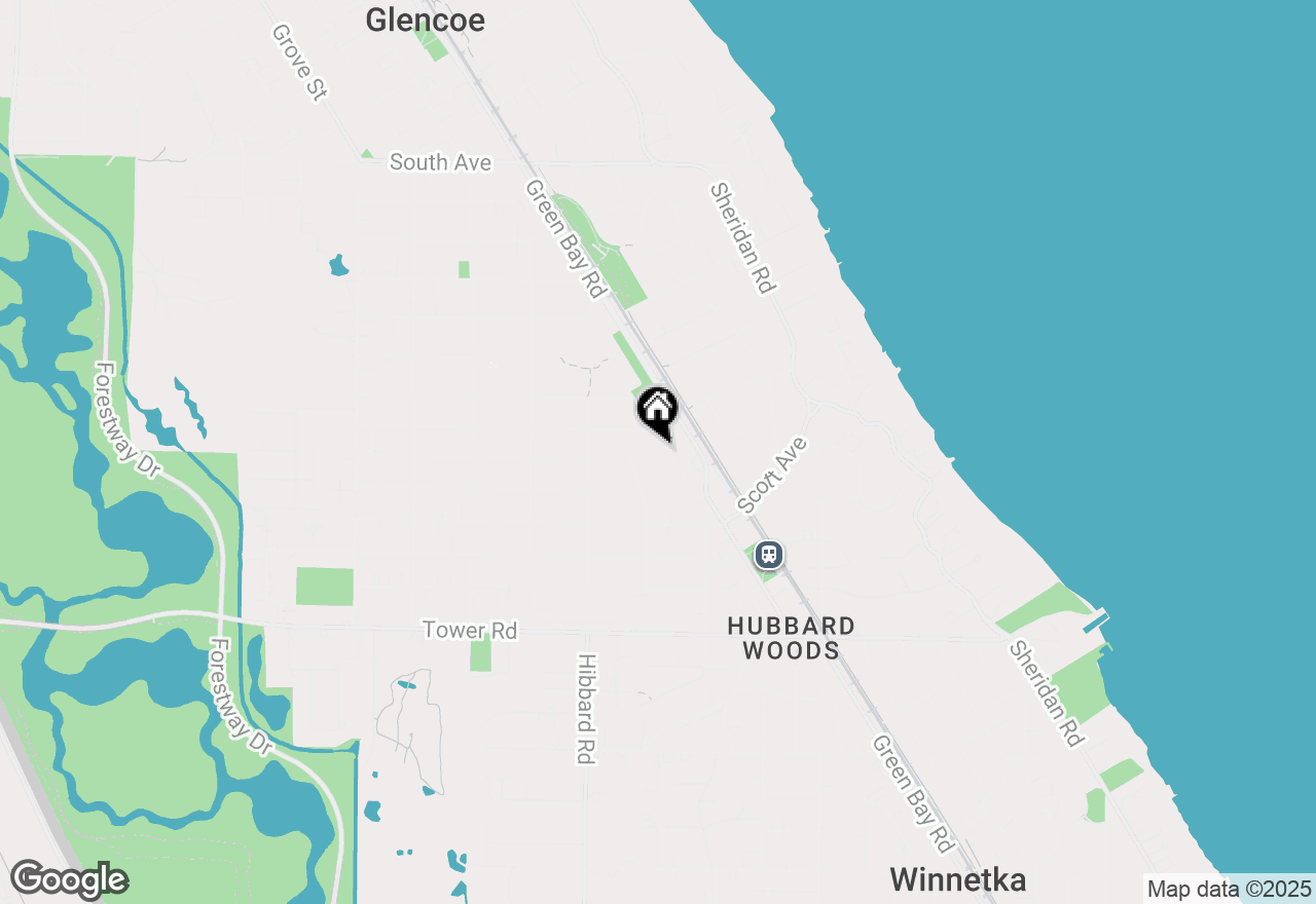 Map of 150 Linden Avenue, Glencoe, IL 60022