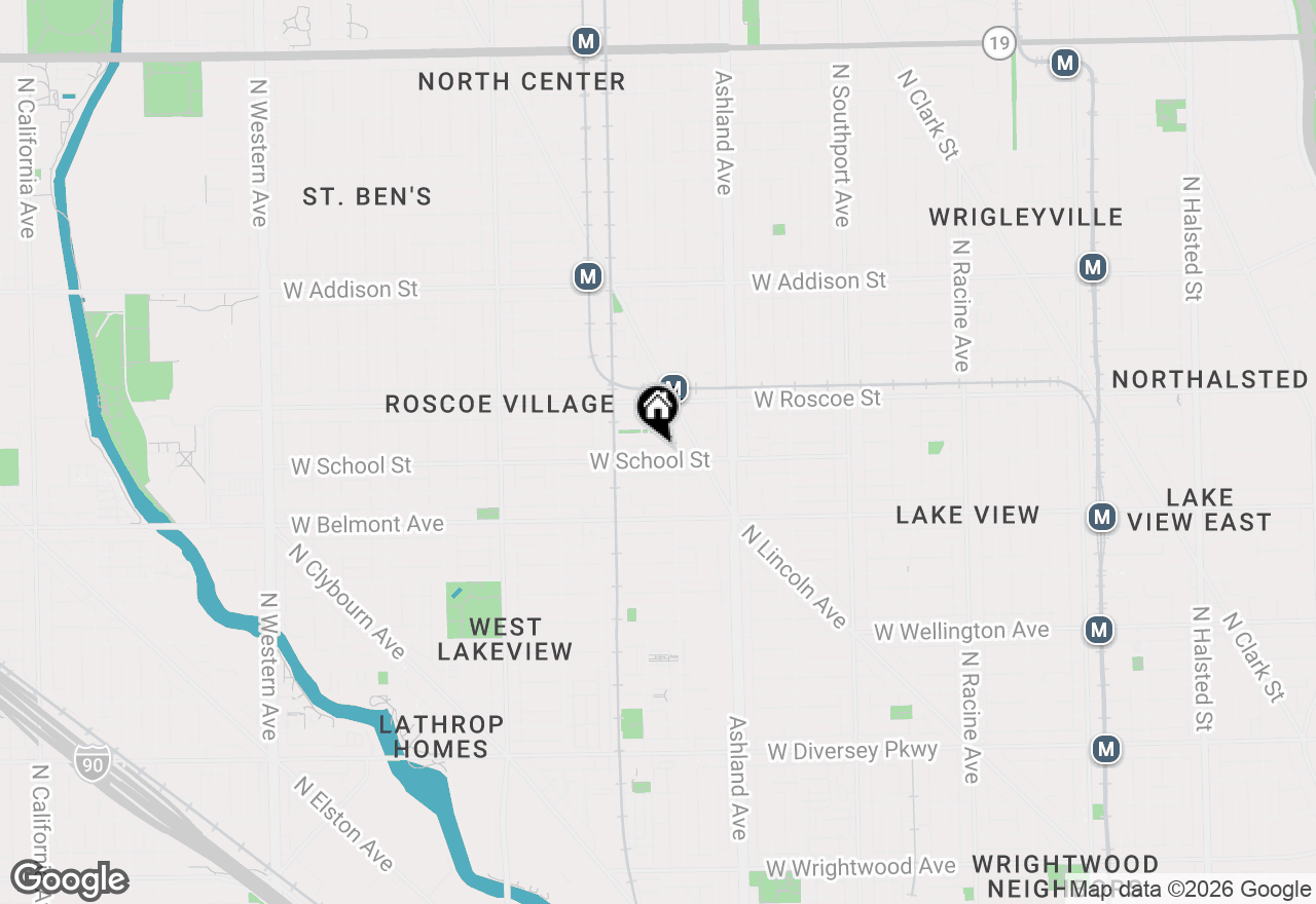 Map of 1714 W School Street #1, Chicago, IL 60657