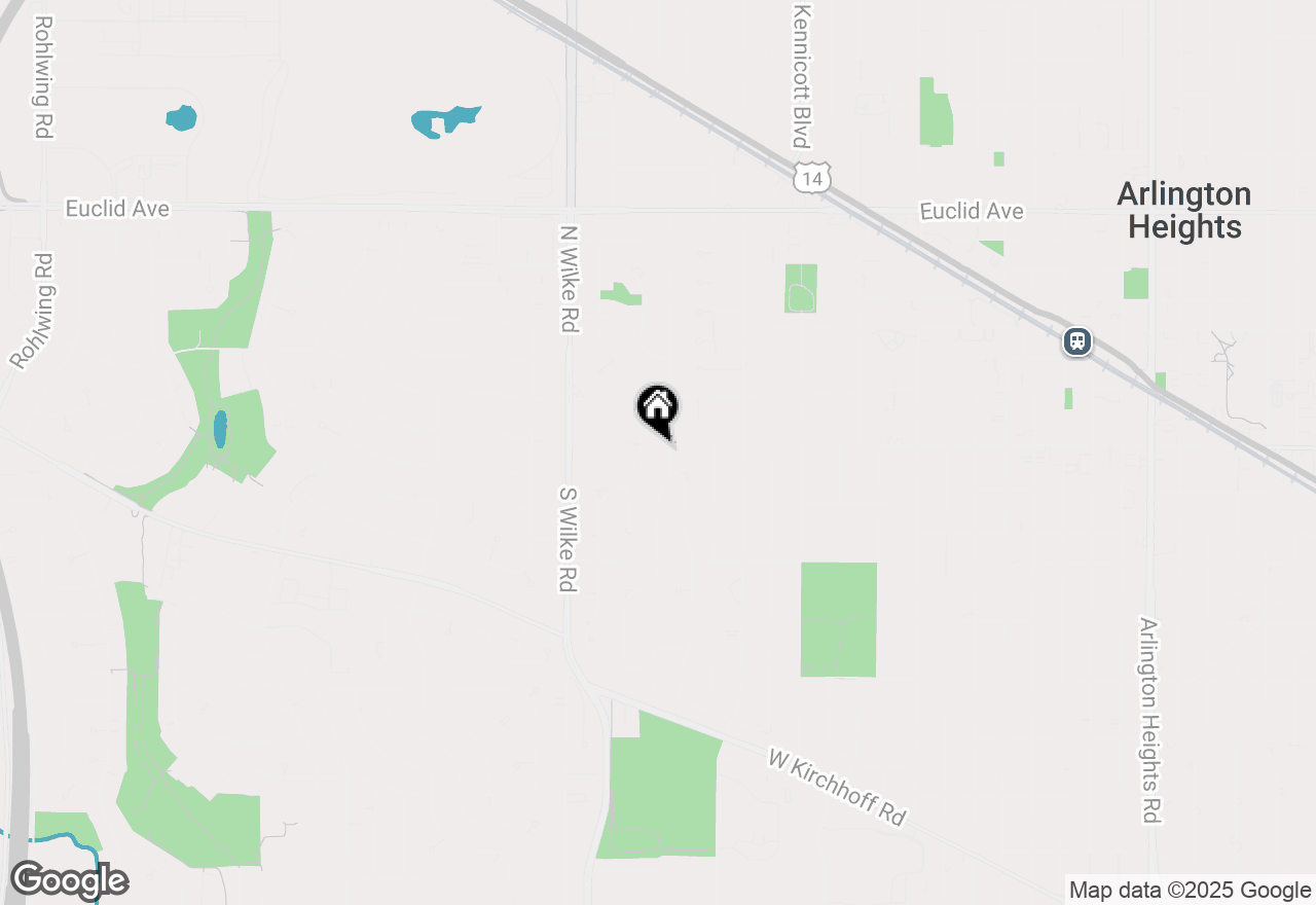 Map of 1407 W Sigwalt Street, Arlington Heights, IL 60005