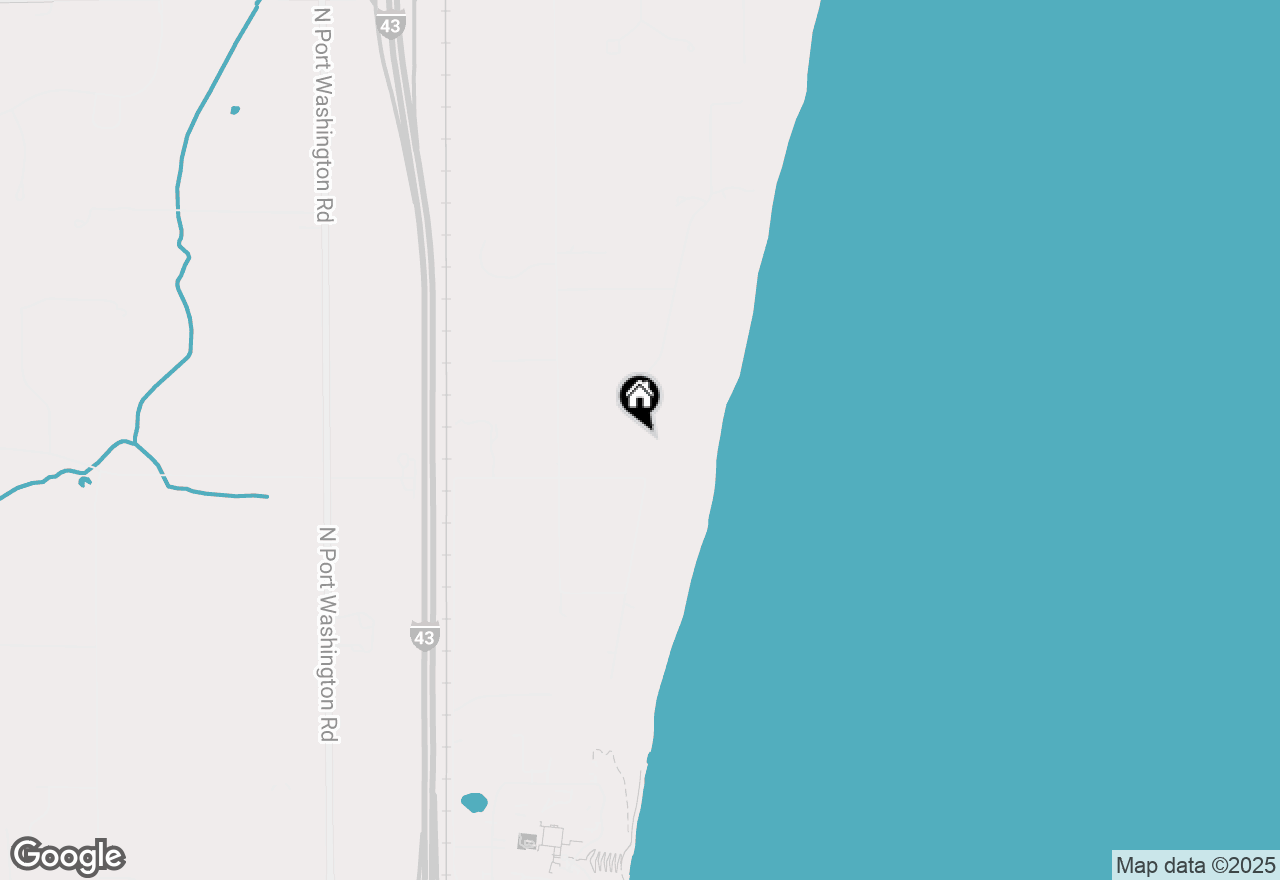 Map of 13600 N Lake Shore Dr, Mequon, WI 53092