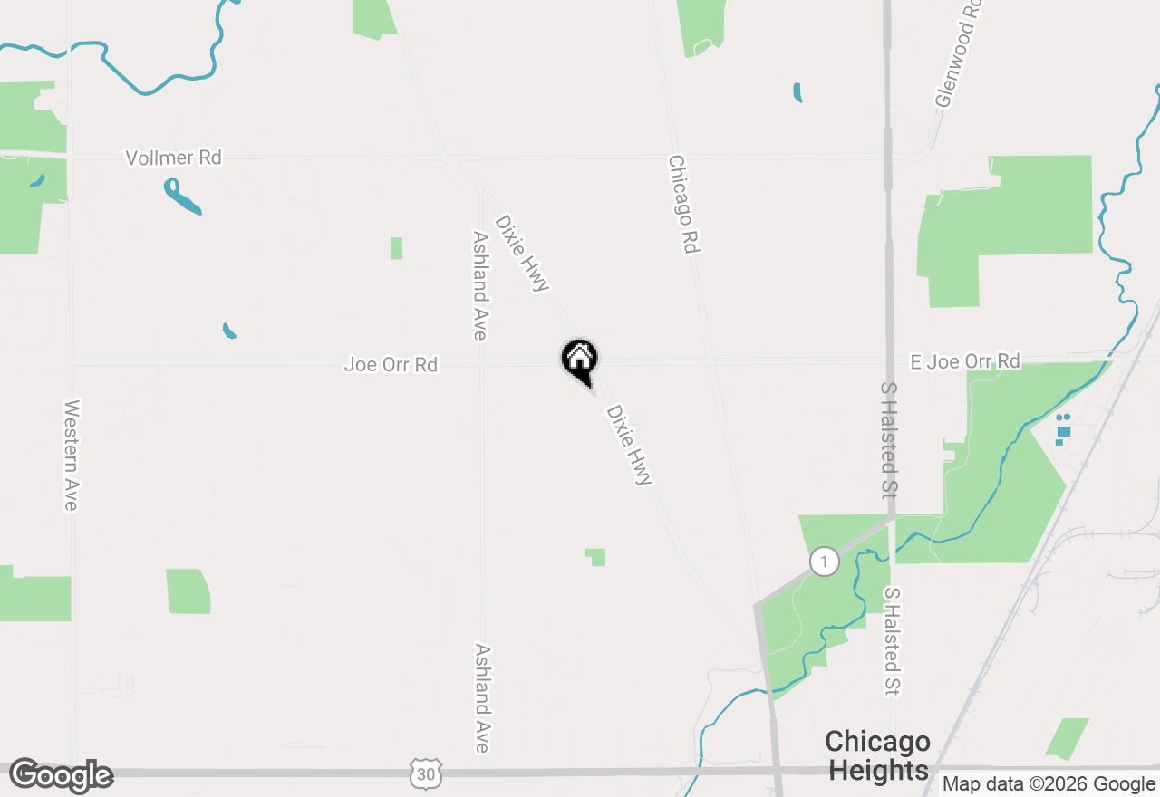 Map of 629 De Angelis Court, Chicago Heights, IL 60411