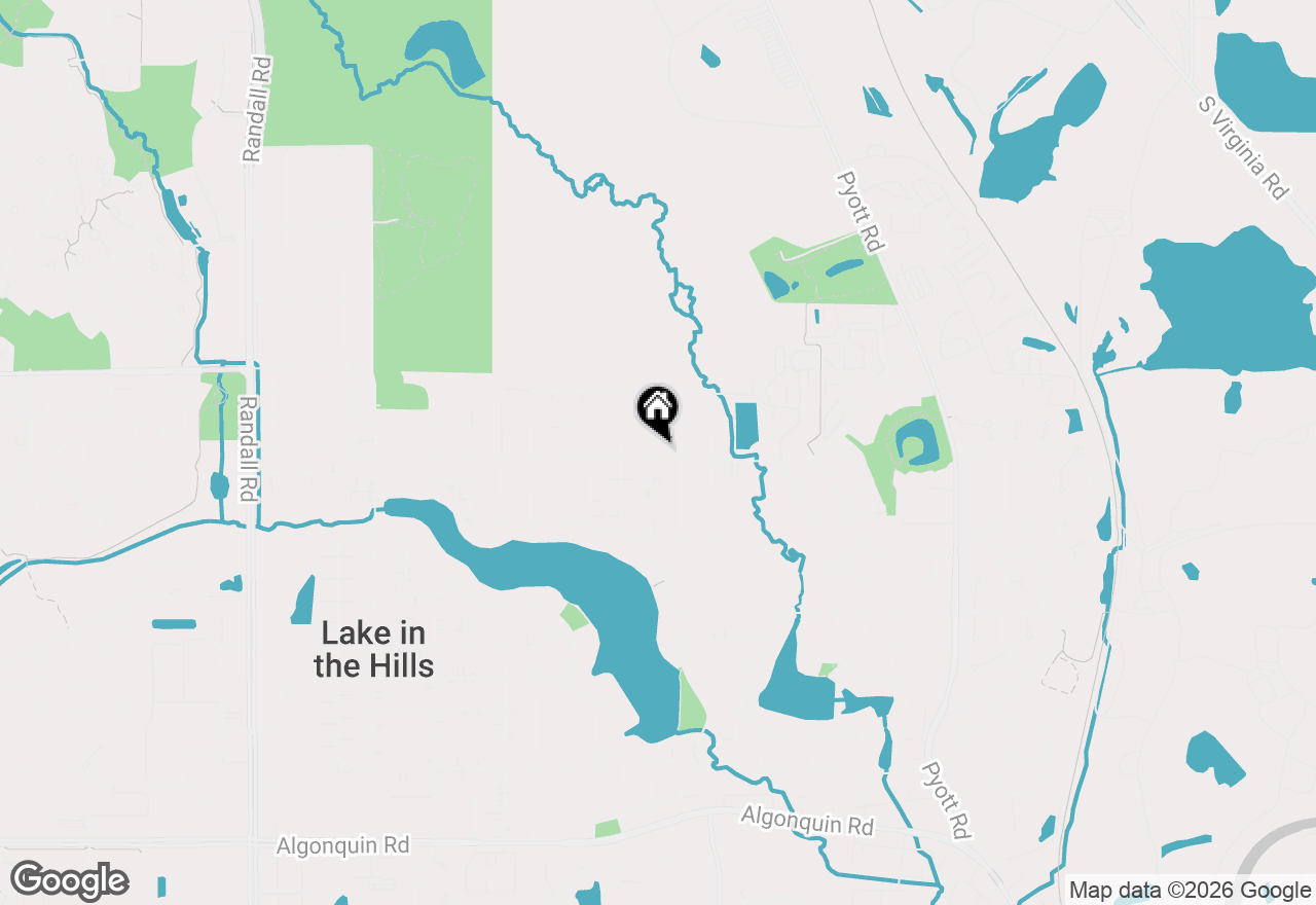 Map of 411 E Oak Street, Lake In The Hills, IL 60156