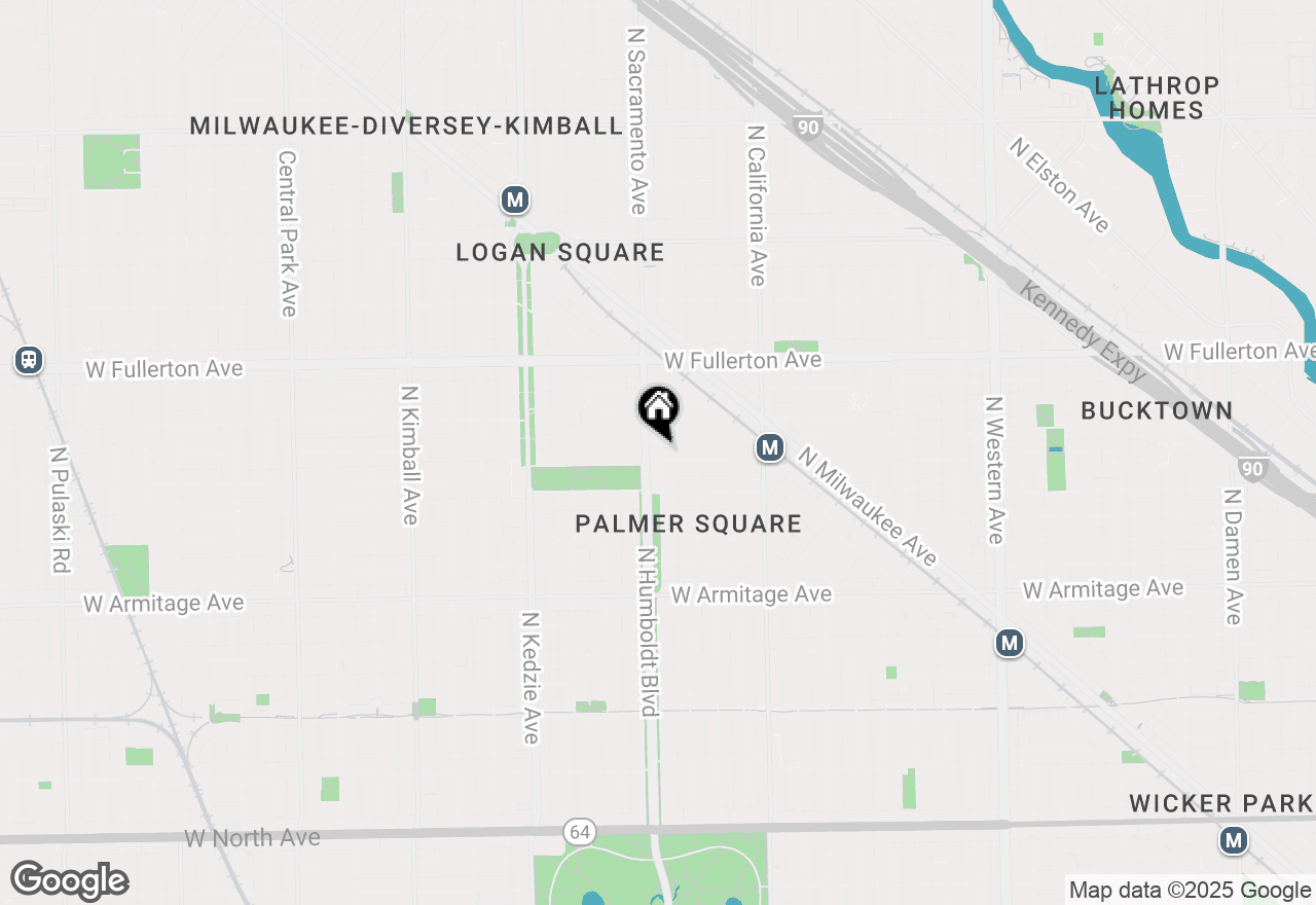 Map of 2936 W Palmer Street #201, Chicago, IL 60647