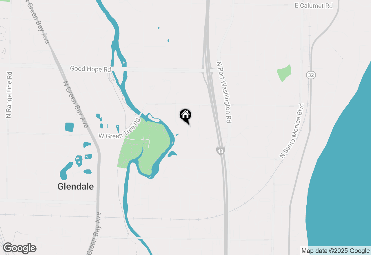 Map of 6855 N Elm Tree Rd, Glendale, WI 53217