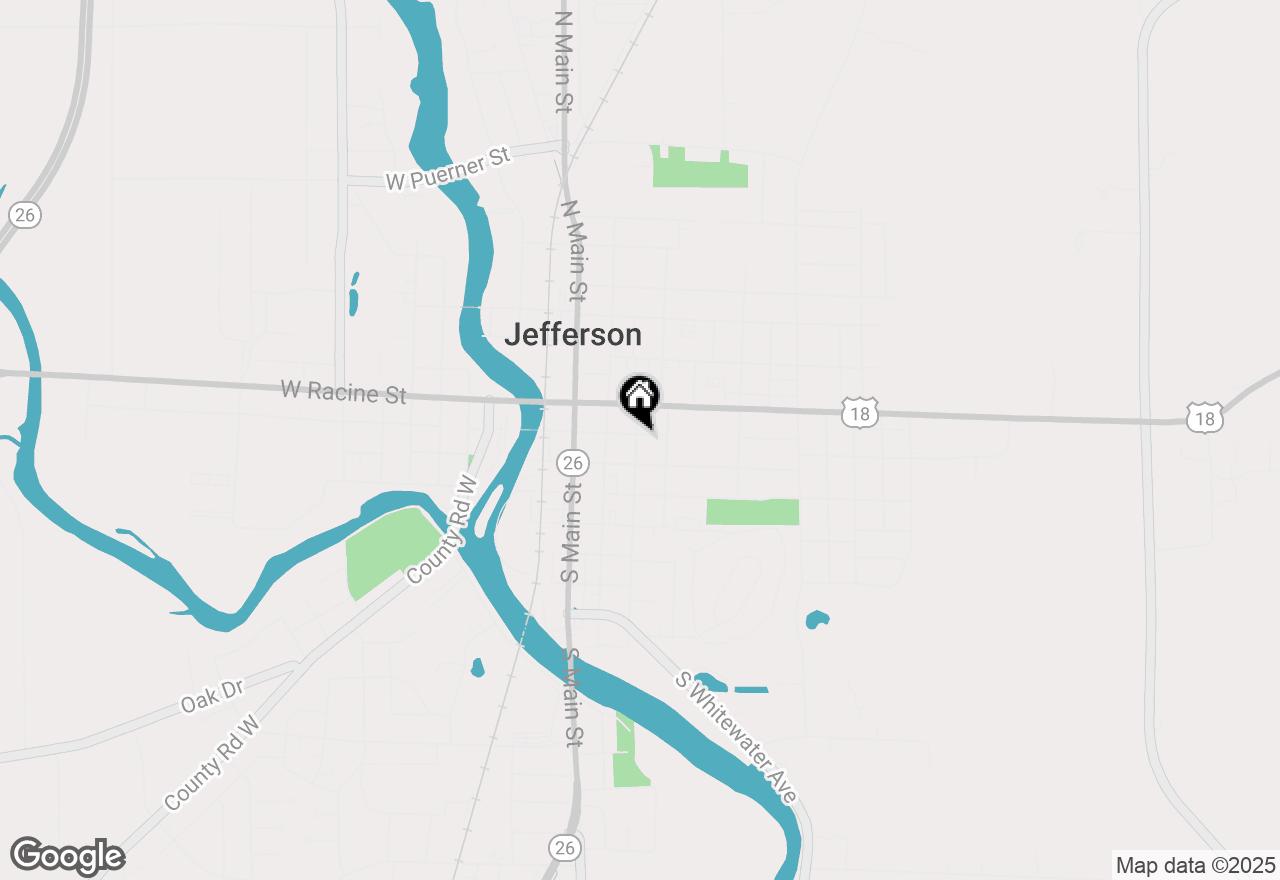 Map of 202 S Whitewater Ave, Jefferson, WI 53549