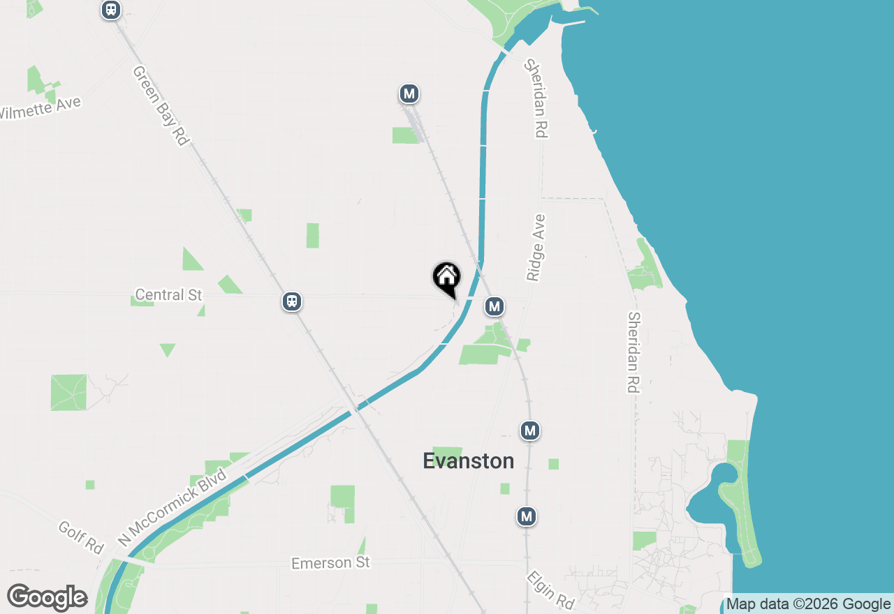 Map of 1218 Central Street #3S, Evanston, IL 60201