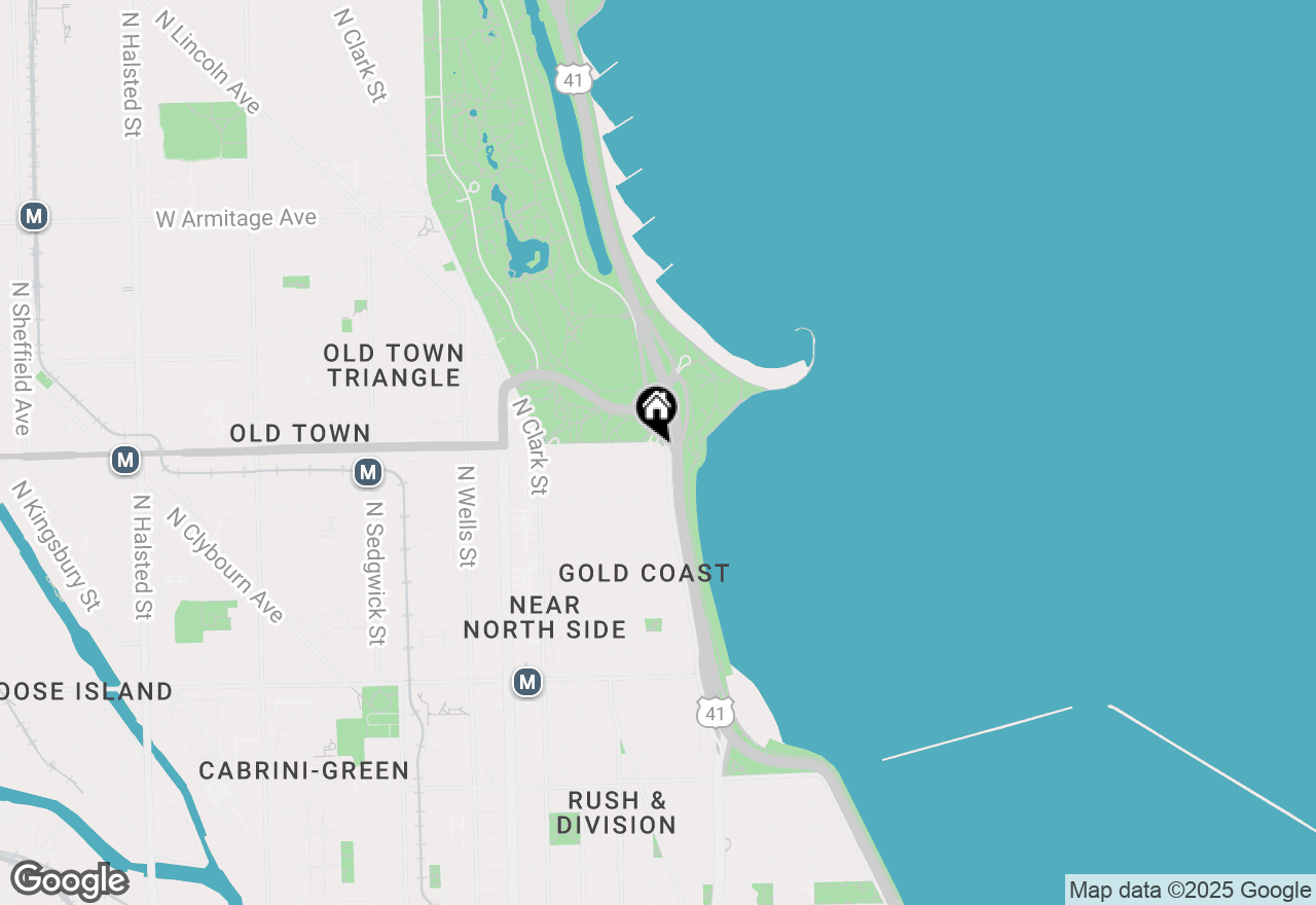 Map of 1550 N Lake Shore Drive #25E, Chicago, IL 60610