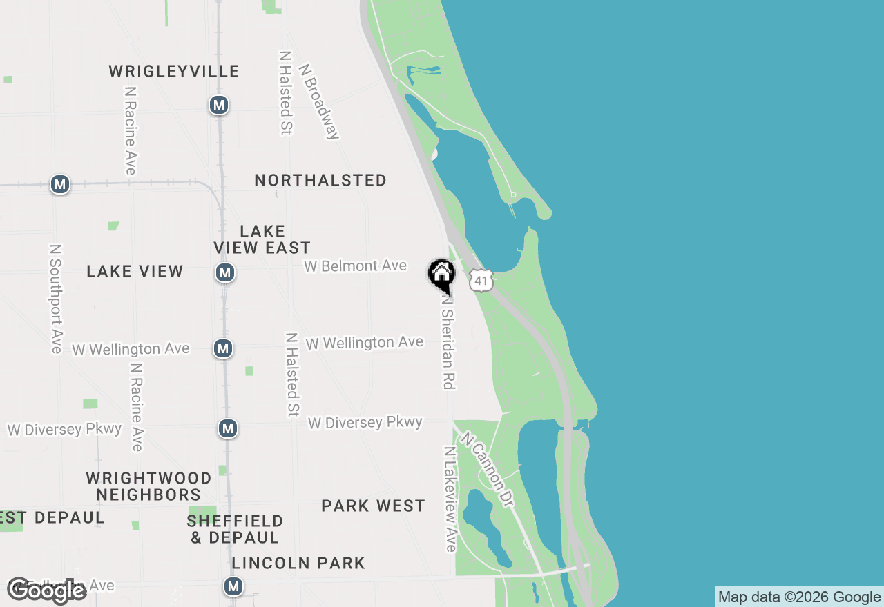 Map of 3110 N Sheridan Road #1807, Chicago, IL 60657