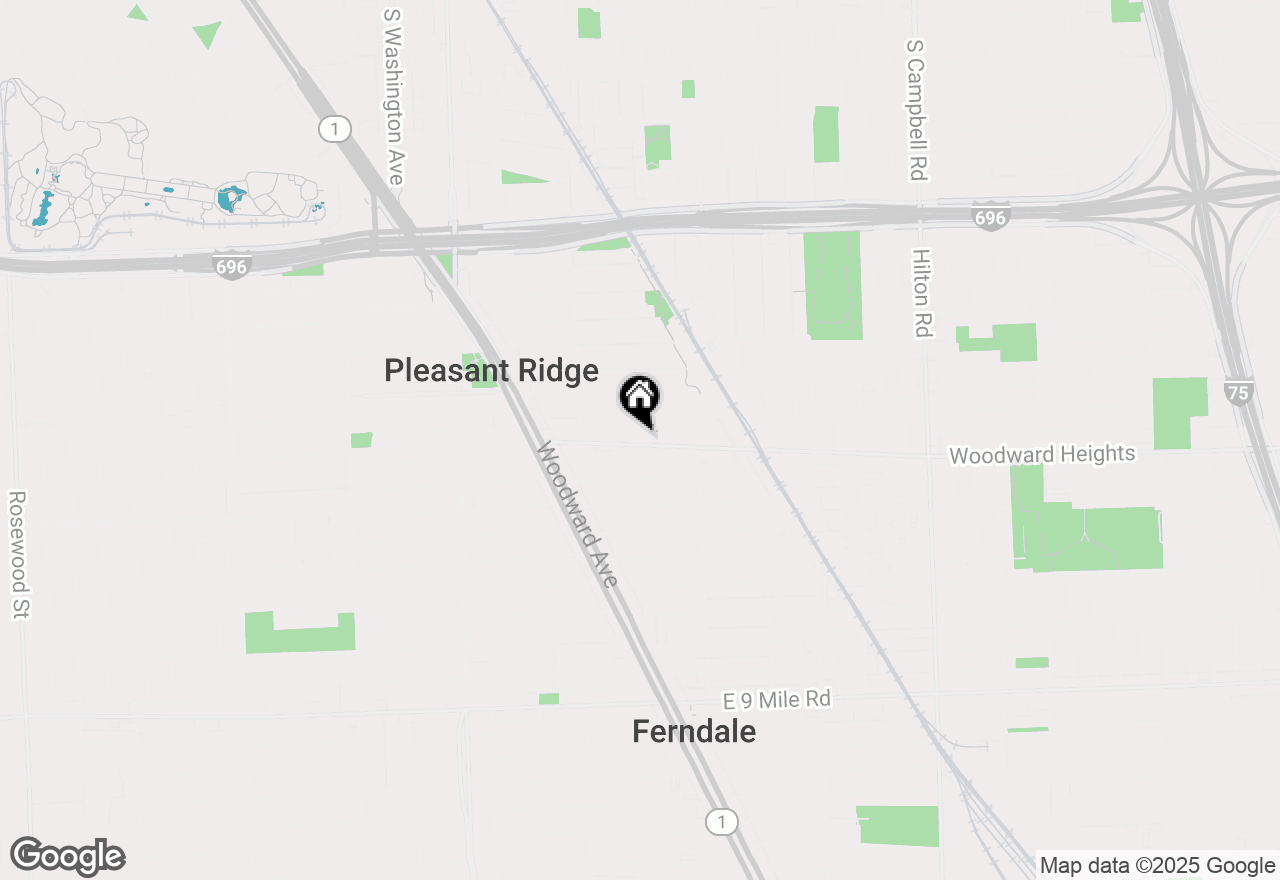 Map of 49 Woodward Heights Boulevard, Pleasant Ridge, MI 48069