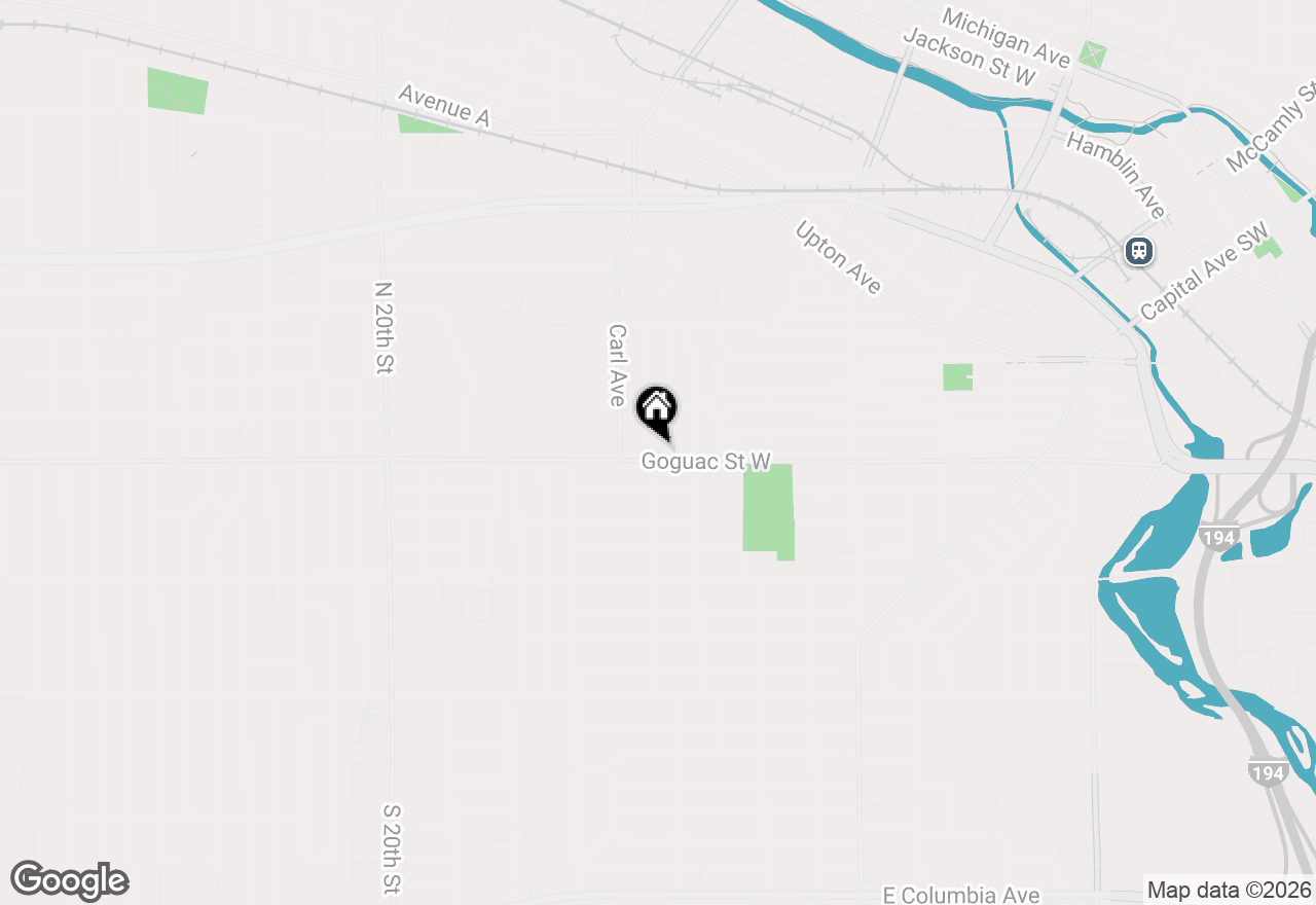 Map of 378 W Goguac Street, Battle Creek, MI 49015