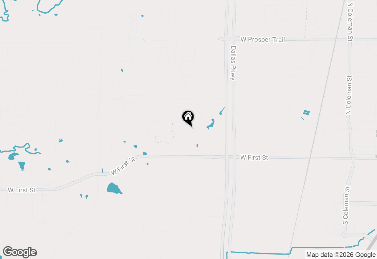 Map of 1670 Parkwood Drive, Prosper, TX 75078