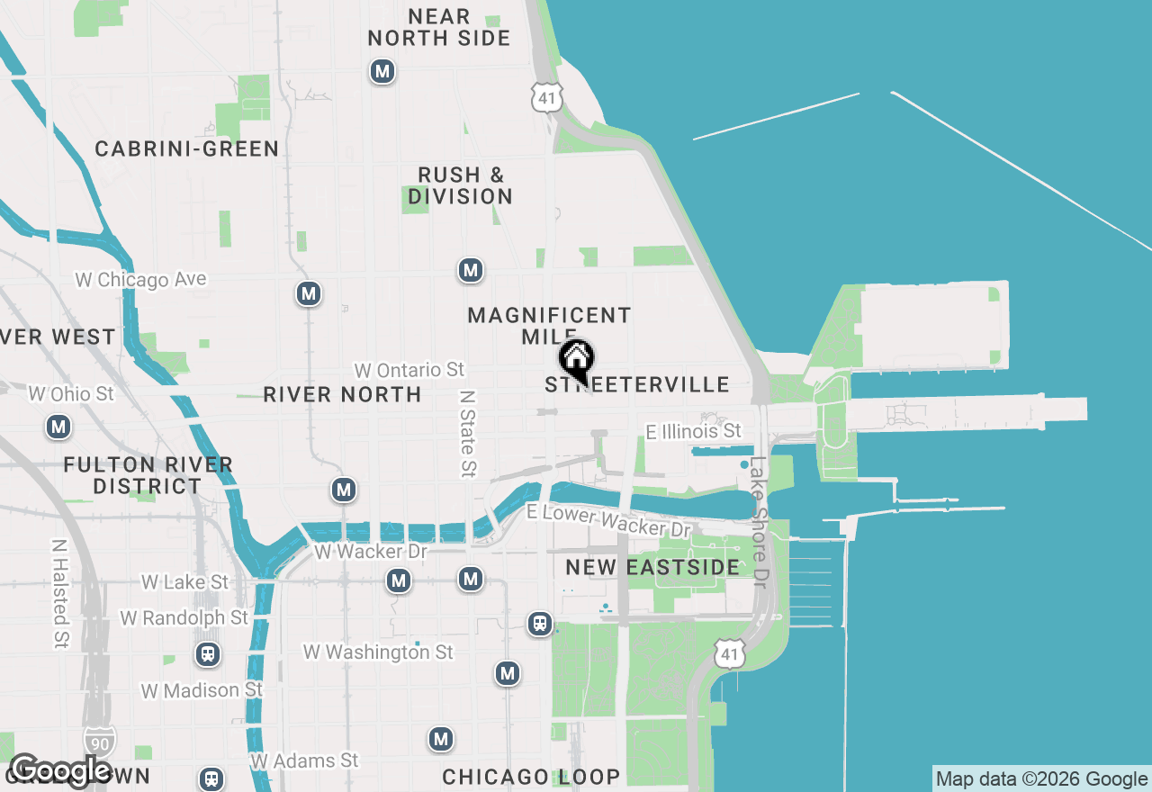Map of 550 N Saint Clair Street #1306, Chicago, IL 60611