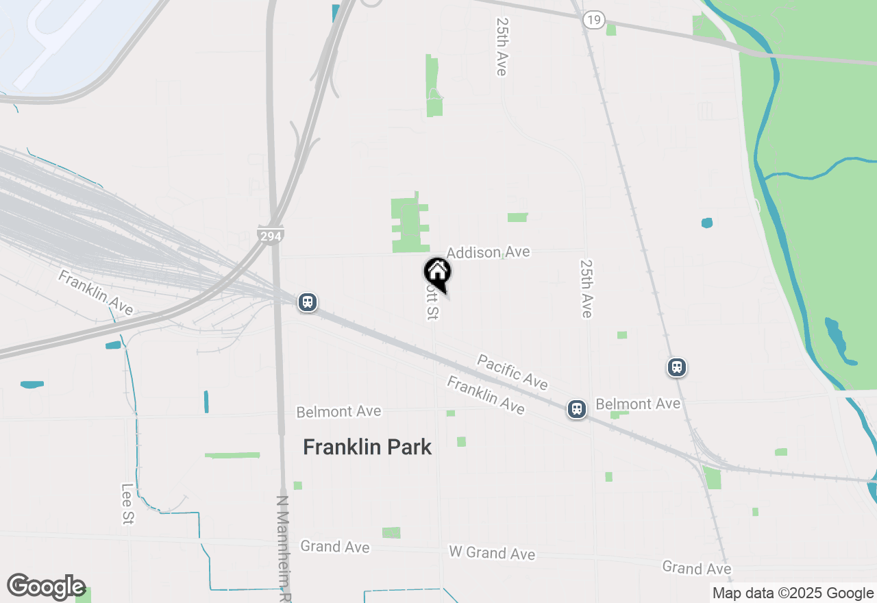 Map of 3437 Scott Street, Franklin Park, IL 60131