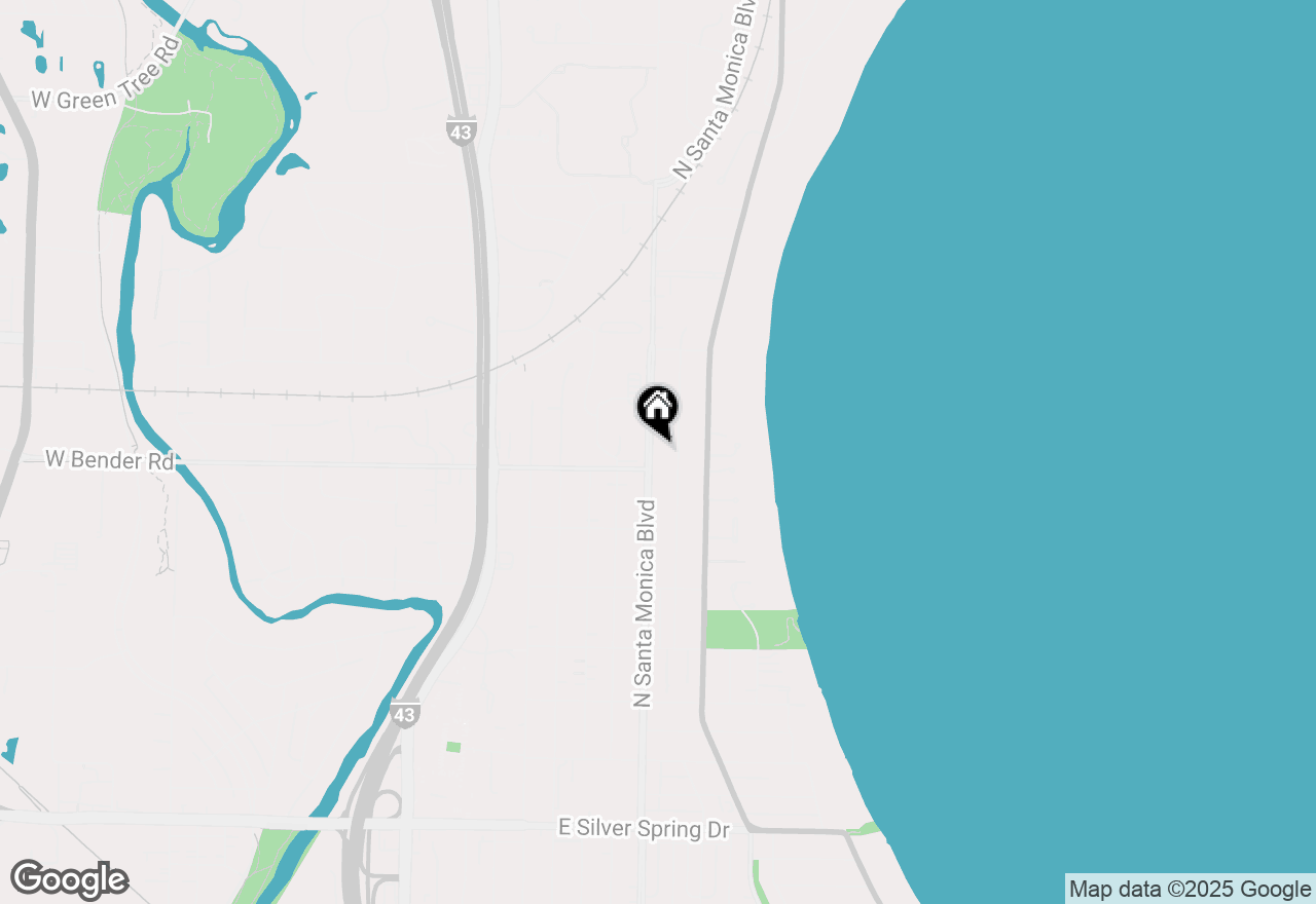 Map of 6216 N Santa Monica Blvd, Whitefish Bay, WI 53217