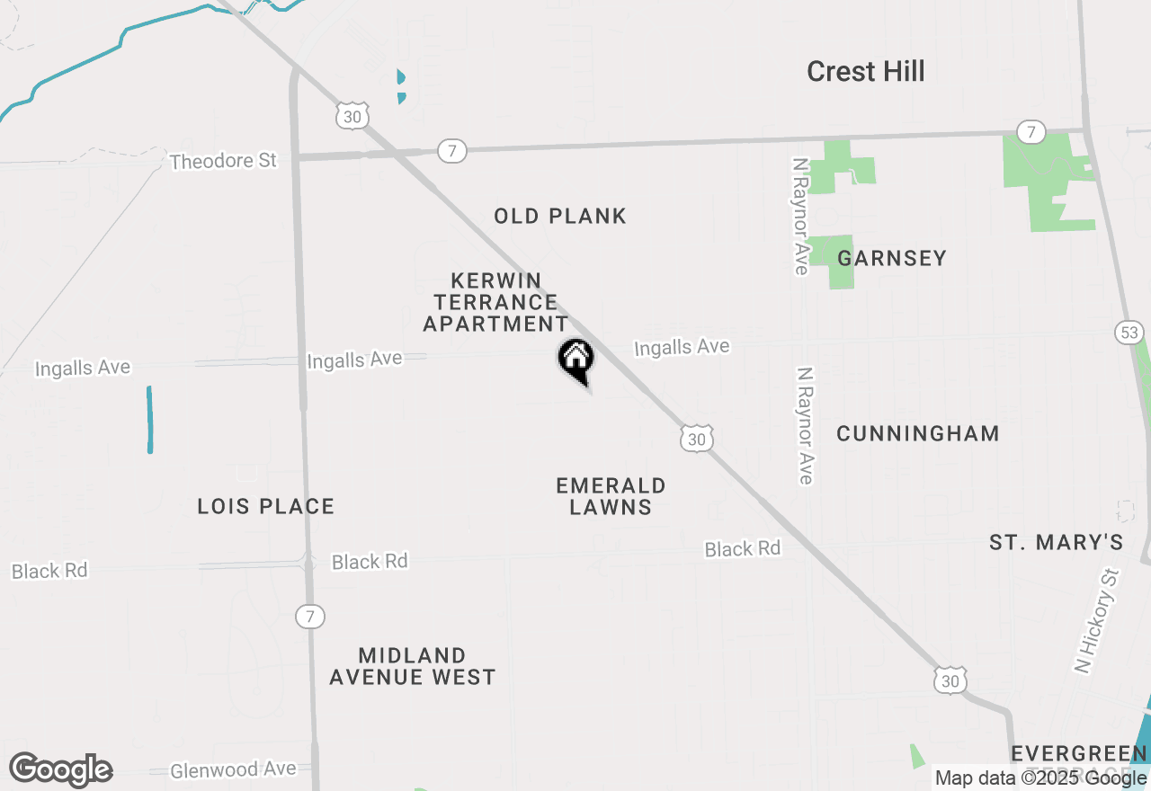 Map of 1212 Briargate Avenue, Joliet, IL 60435