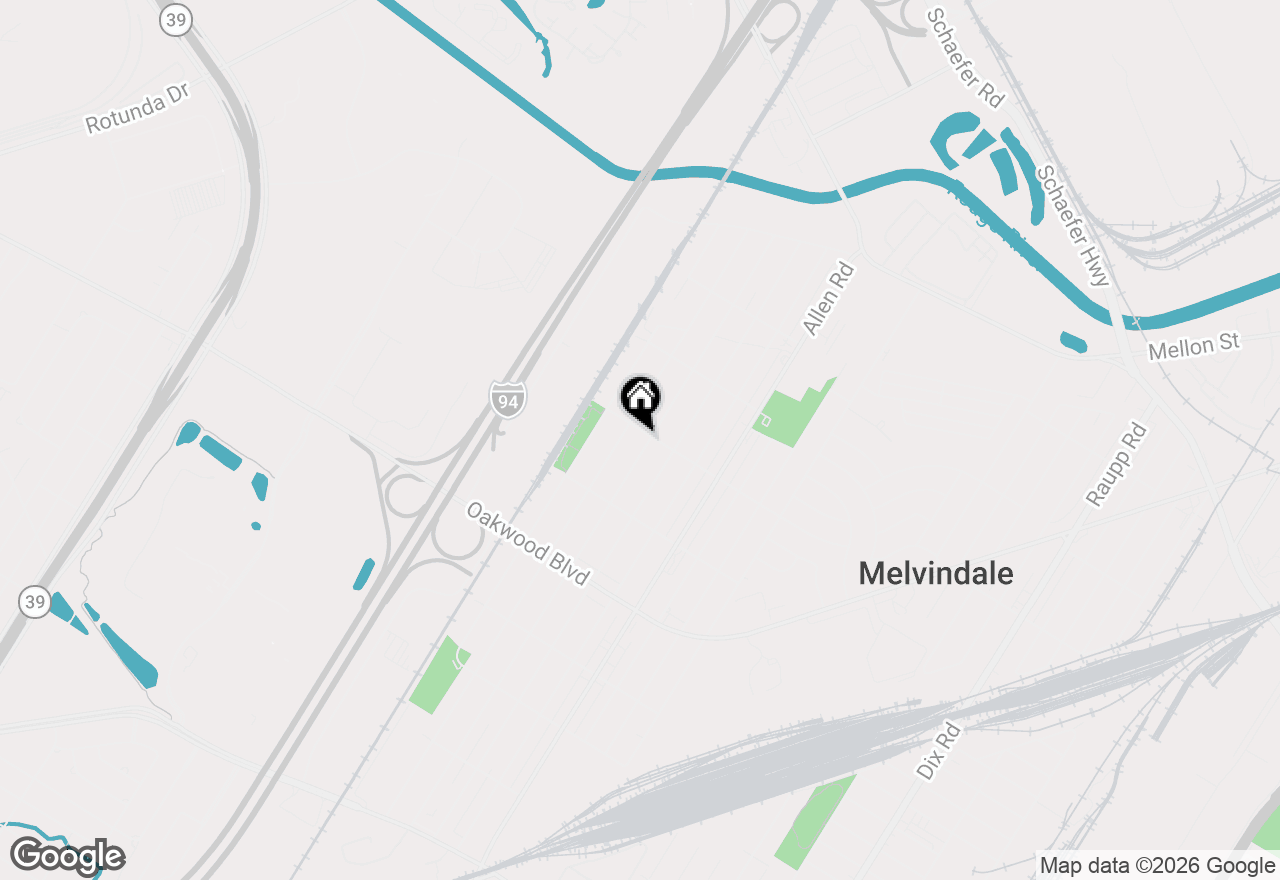 Map of 17913 Hanna Street, Melvindale, MI 48122