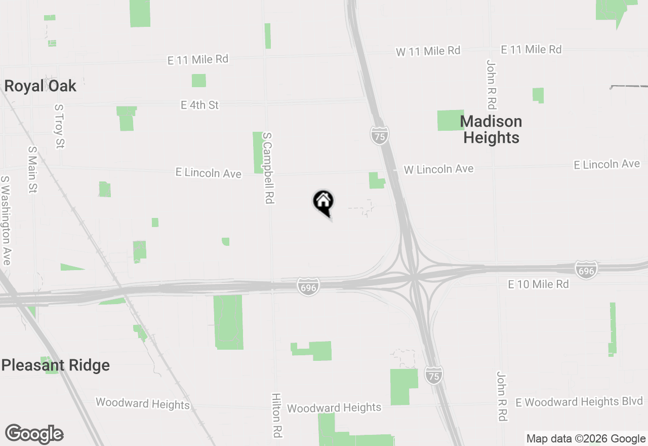 Map of 2100 Brockton Avenue, Royal Oak, MI 48067