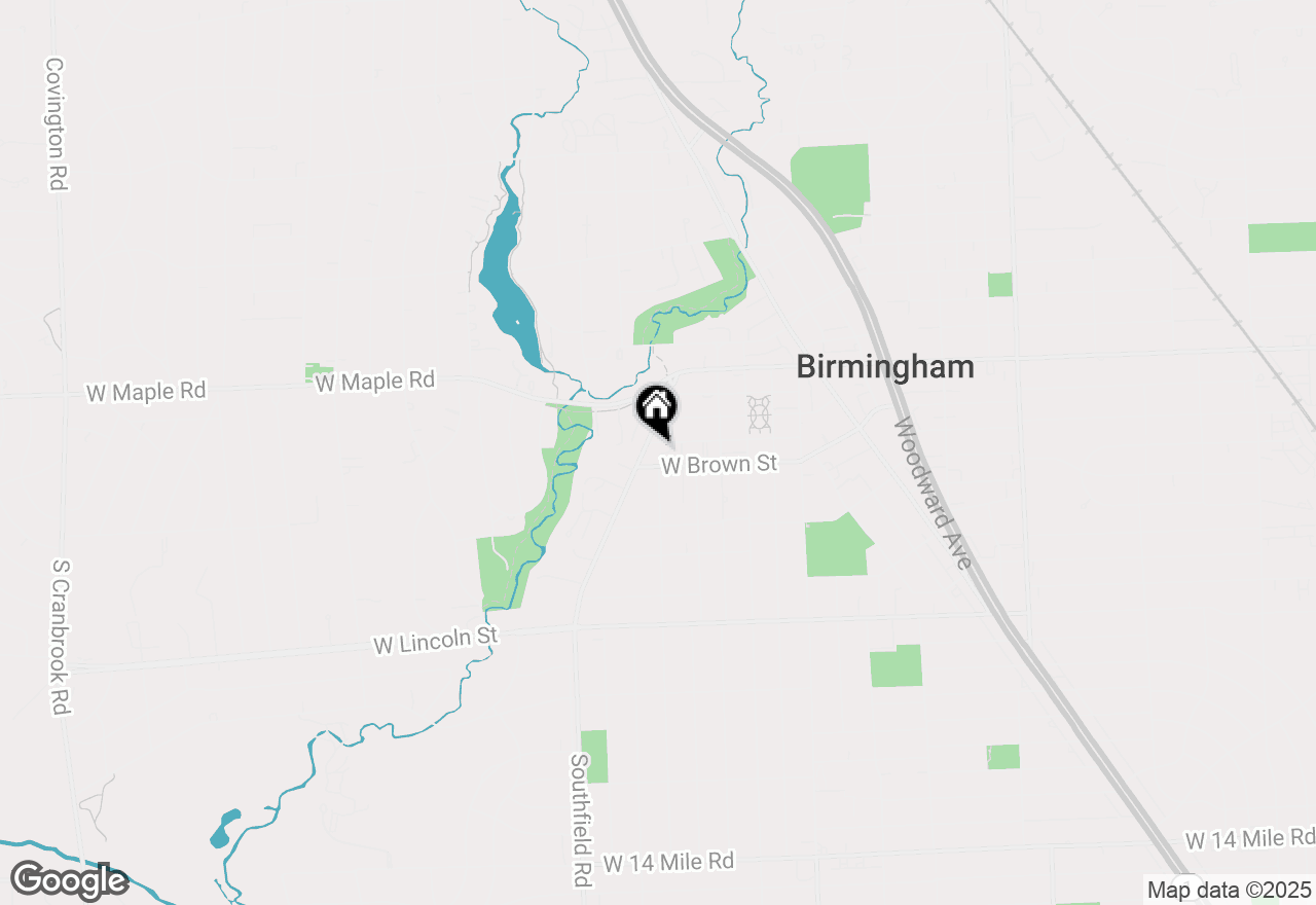 Map of 600 W Brown Street #309, Birmingham, MI 48009