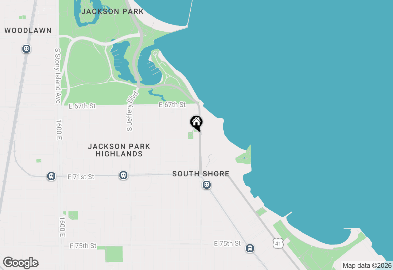 Map of 6850 S South Shore Drive #2N, Chicago, IL 60649