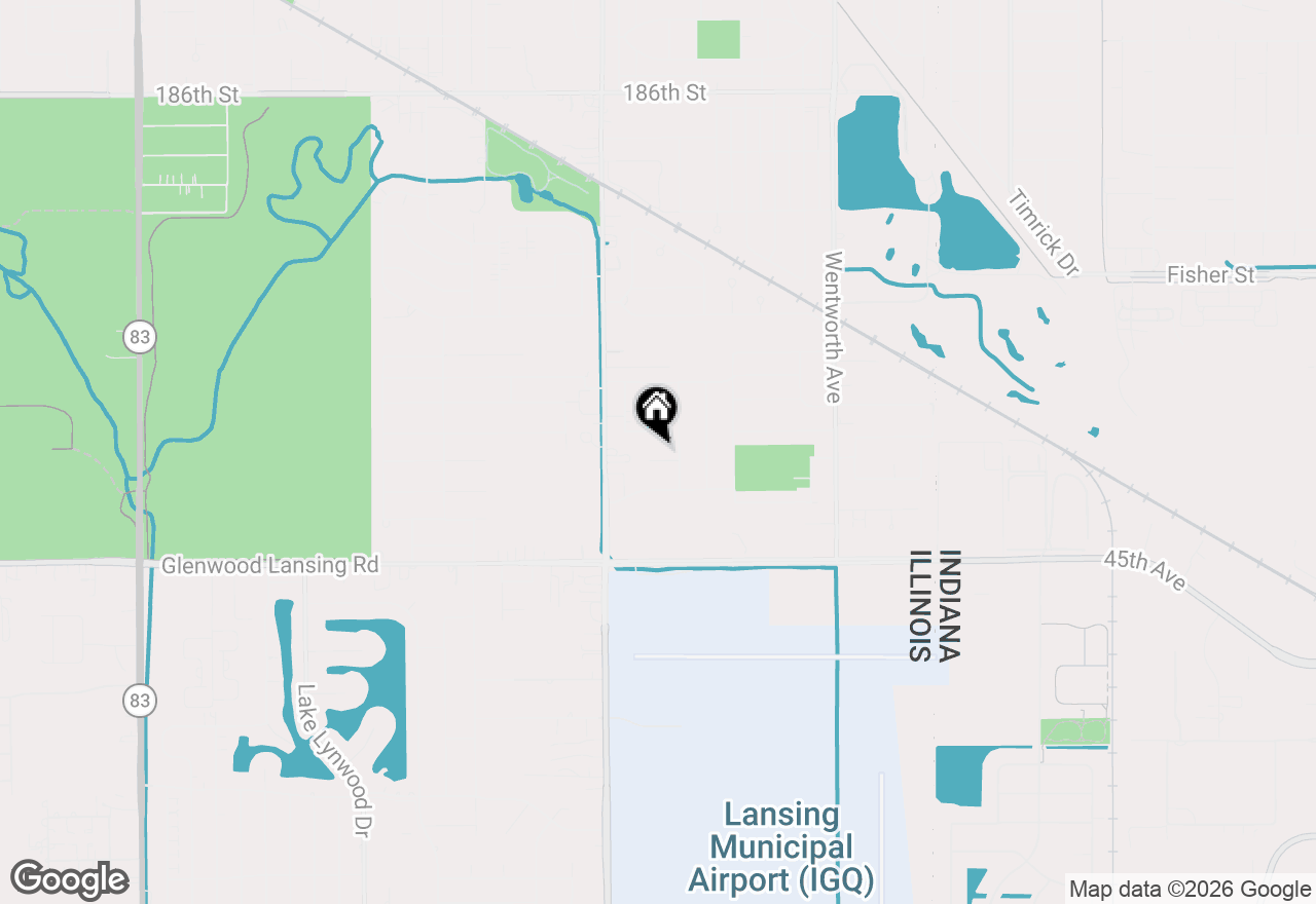 Map of 3312 192nd Place, Lansing, IL 60438