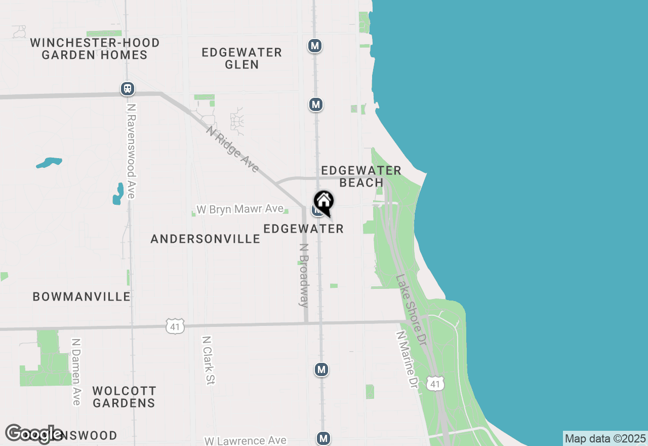 Map of 5526 N Winthrop Avenue #1N, Chicago, IL 60640