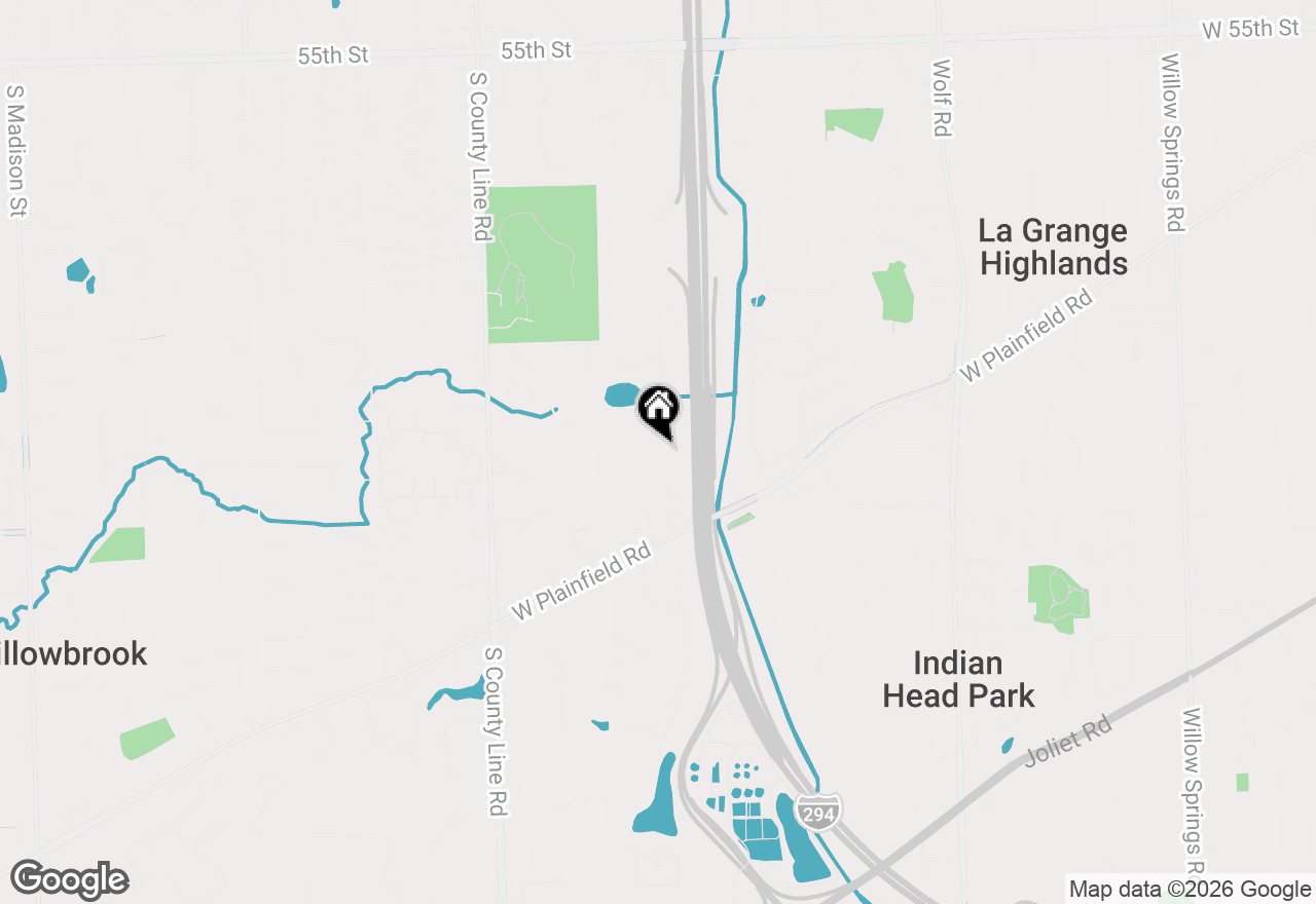 Map of 1480 Tomlin Drive, Burr Ridge, IL 60527
