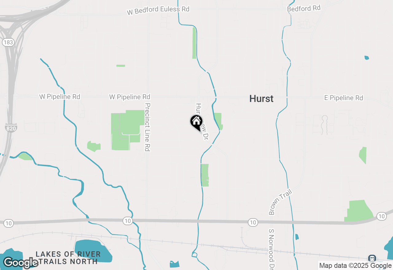 Map of 617 Elm Street, Hurst, TX 76053