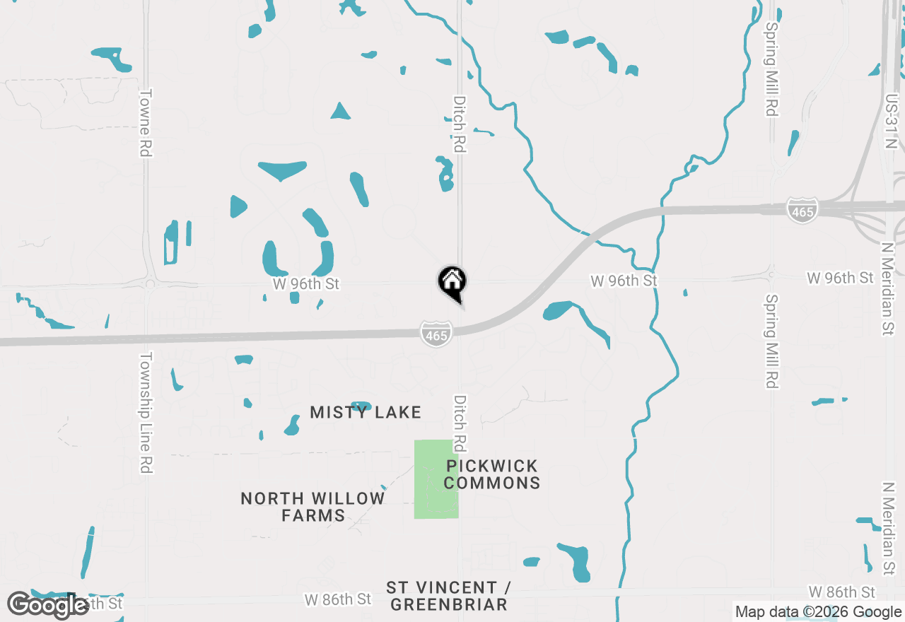 Map of 9503 Huntington Lane, Indianapolis, IN 46260
