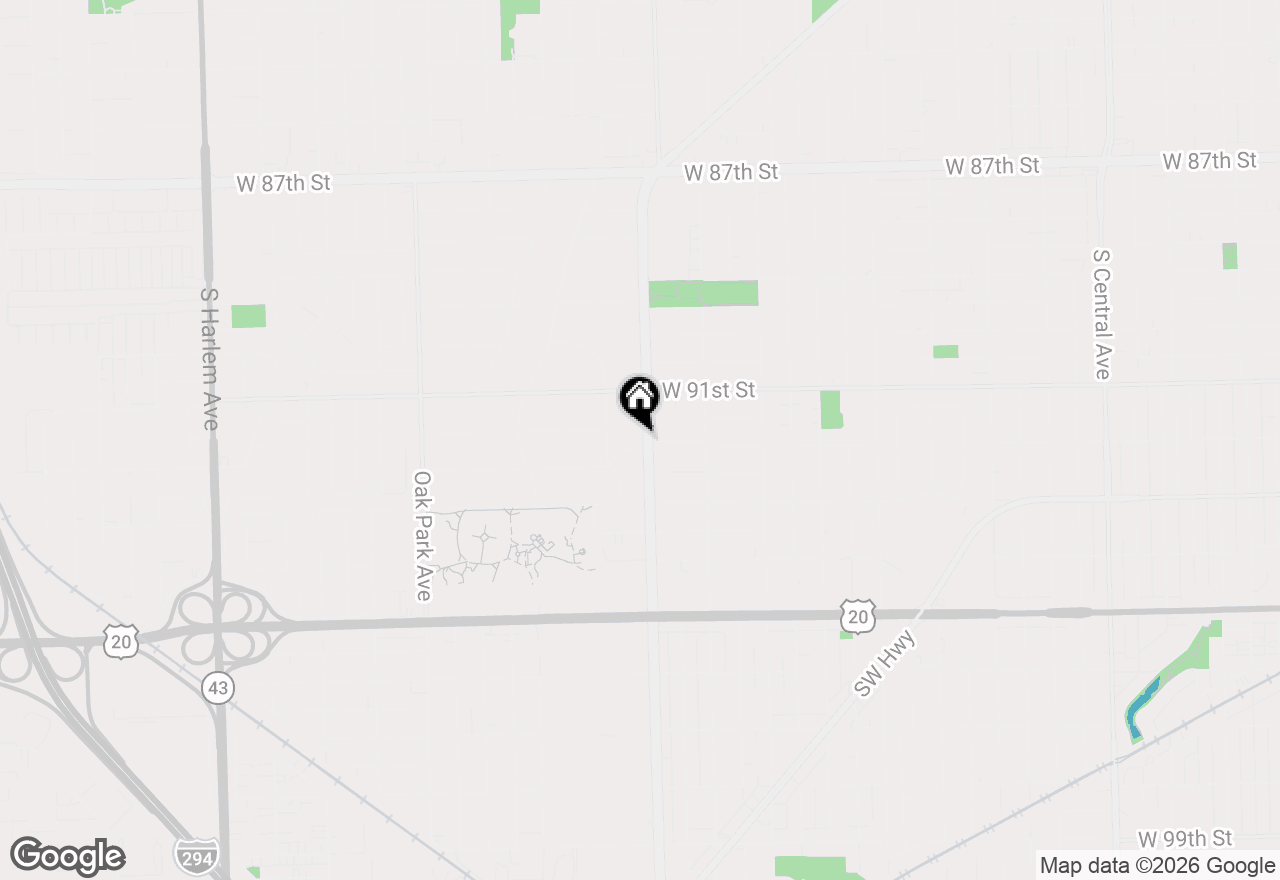 Map of 9154 Ridgeland Avenue, Oak Lawn, IL 60453