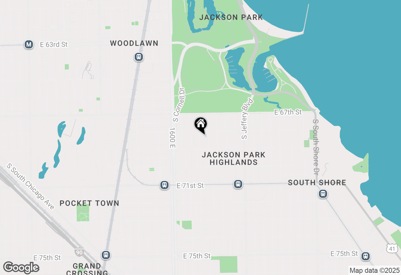 Map of 6819 S Ridgeland Avenue #2, Chicago, IL 60649