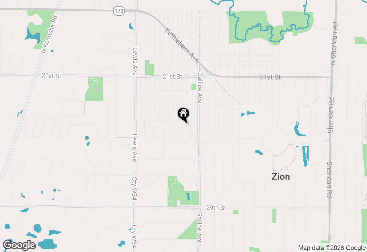 Map of 2407 Hermon Avenue, Zion, IL 60099