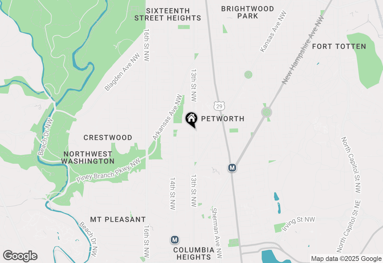 Map of 1305 Taylor Street Nw, Washington, DC 20011