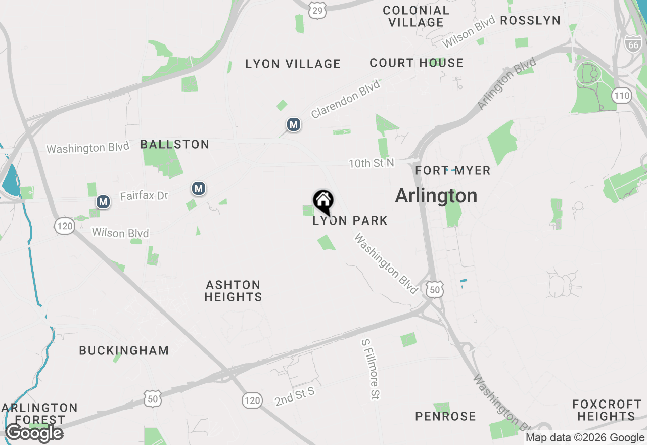 Map of 608 N Fillmore Street, Arlington, VA 22201