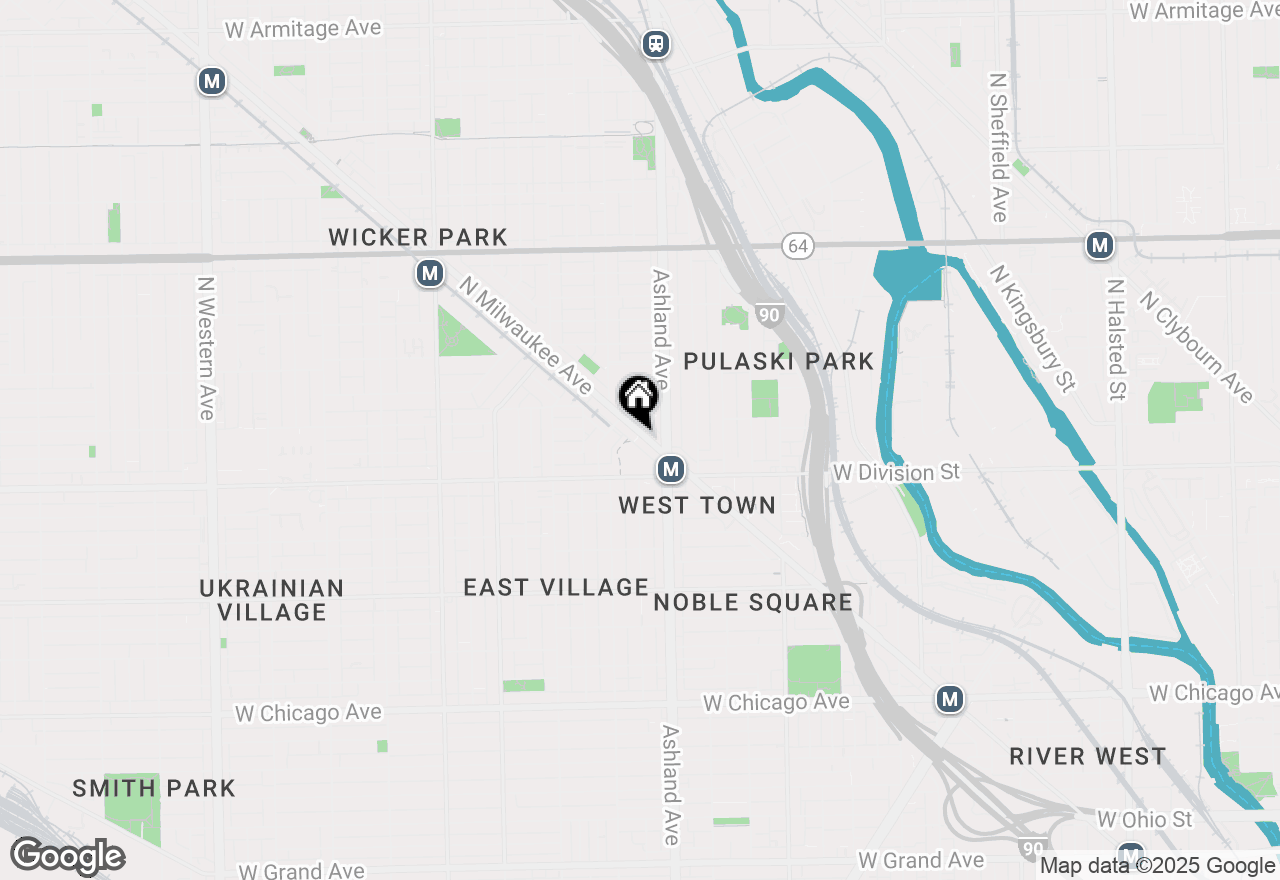 Map of 1258 N Milwaukee Avenue #3N, Chicago, IL 60622
