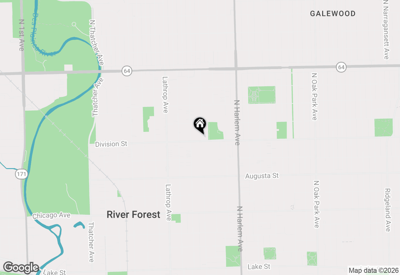 Map of 1210 William Street, River Forest, IL 60305