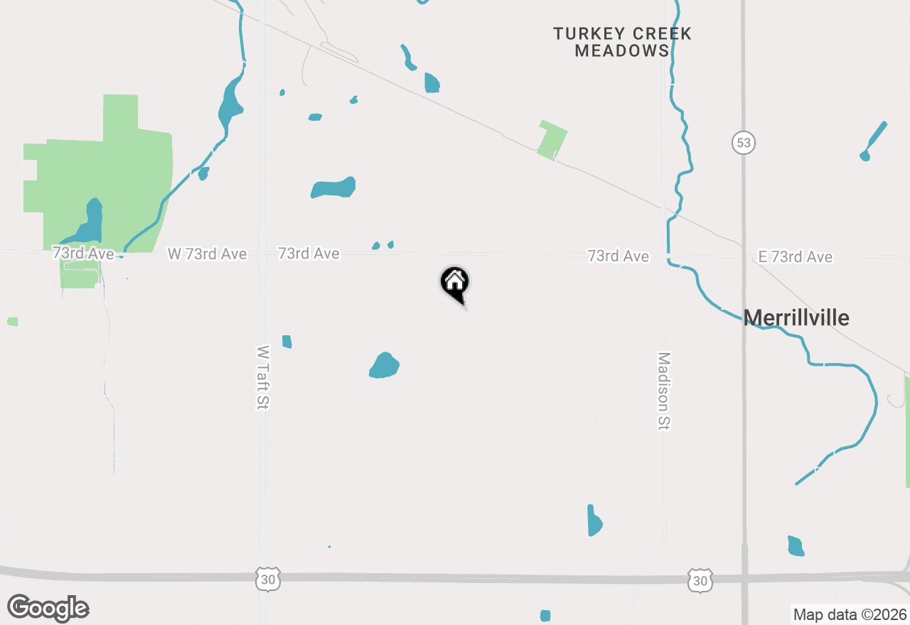 Map of 1429 W 74th Place, Merrillville, IN 46410